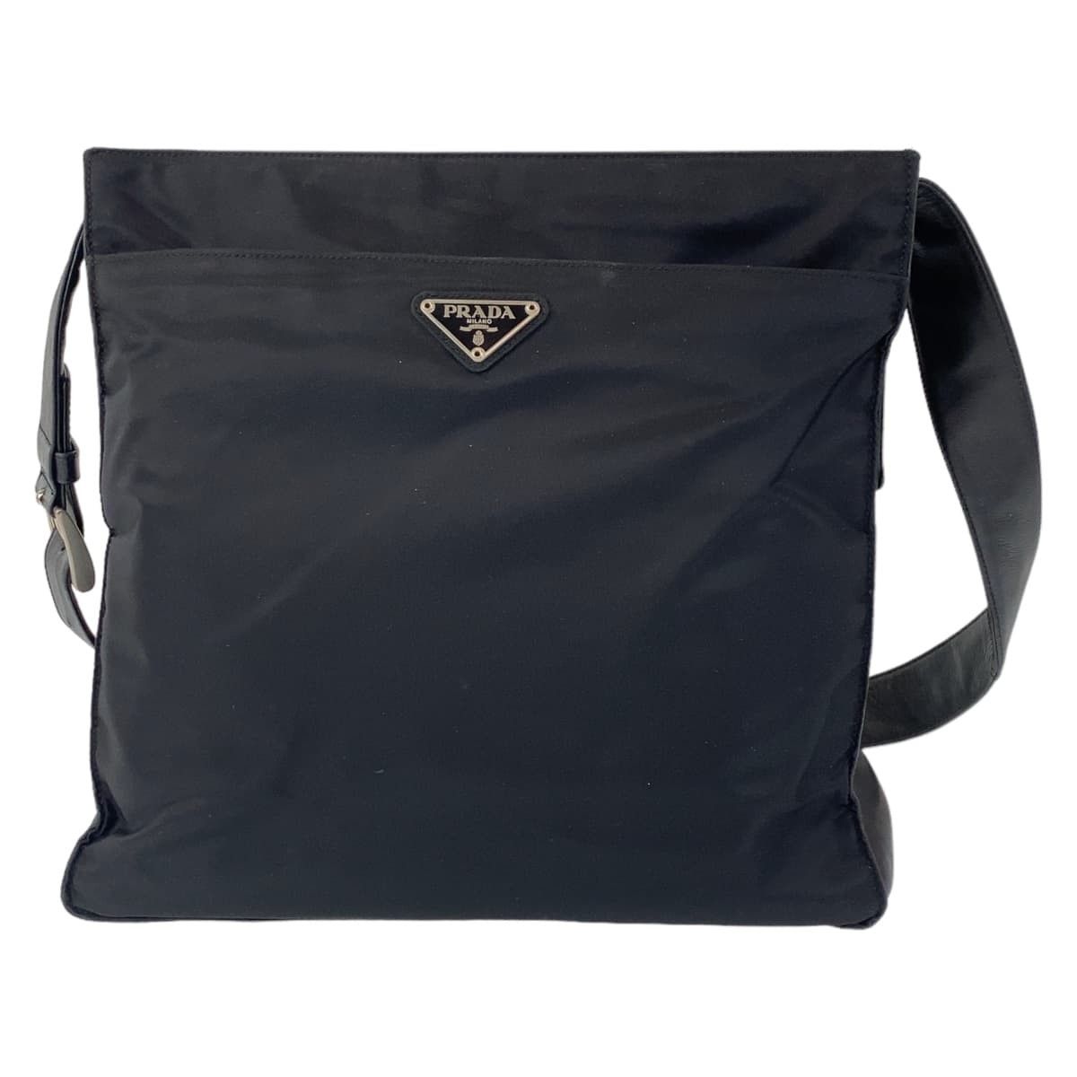 Prada Prada Prada Nylon Tessuto Triangle Logo Shoulder Bag Canvas Crossbody Bag 405745 in Very Good Condition Size ONE SIZE - 1 Thumbnail