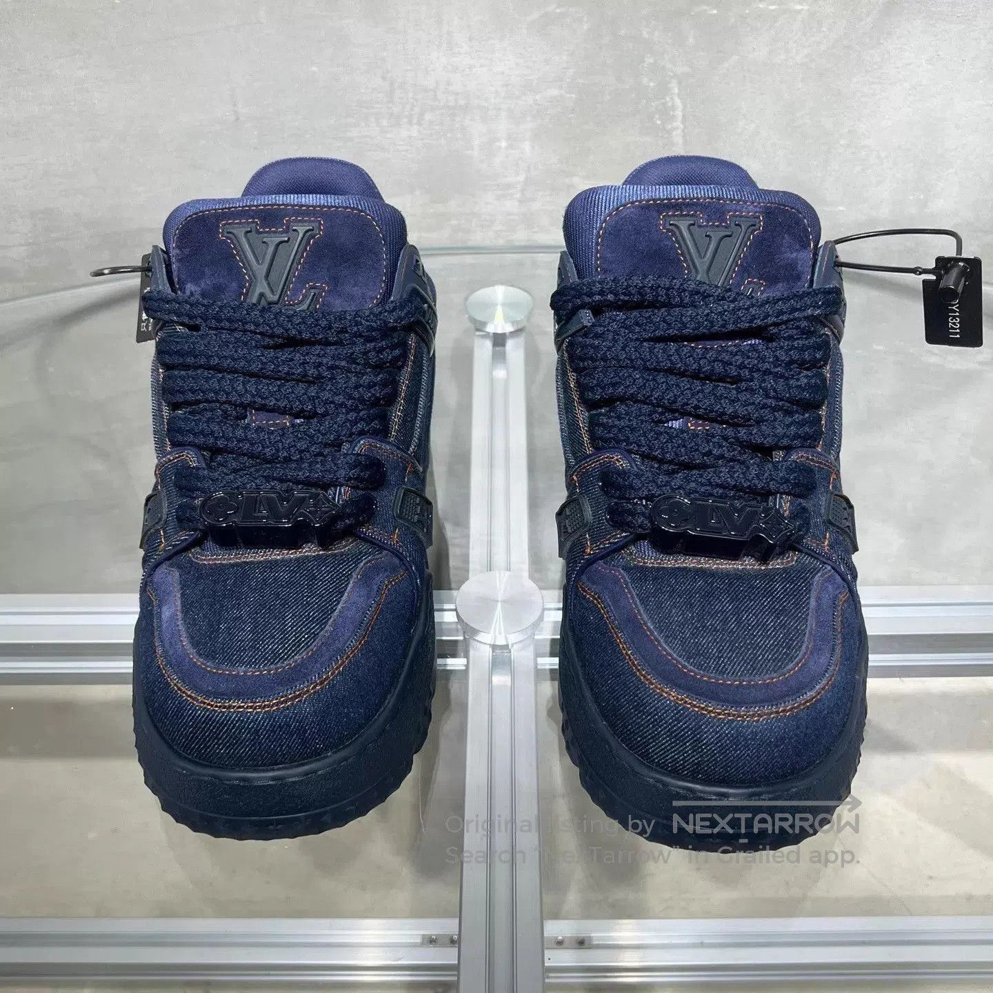 Louis Vuitton Blue High-Top Sneakers Size 8.5. Size US 8.5 / EU 41-42 - 1 Thumbnail