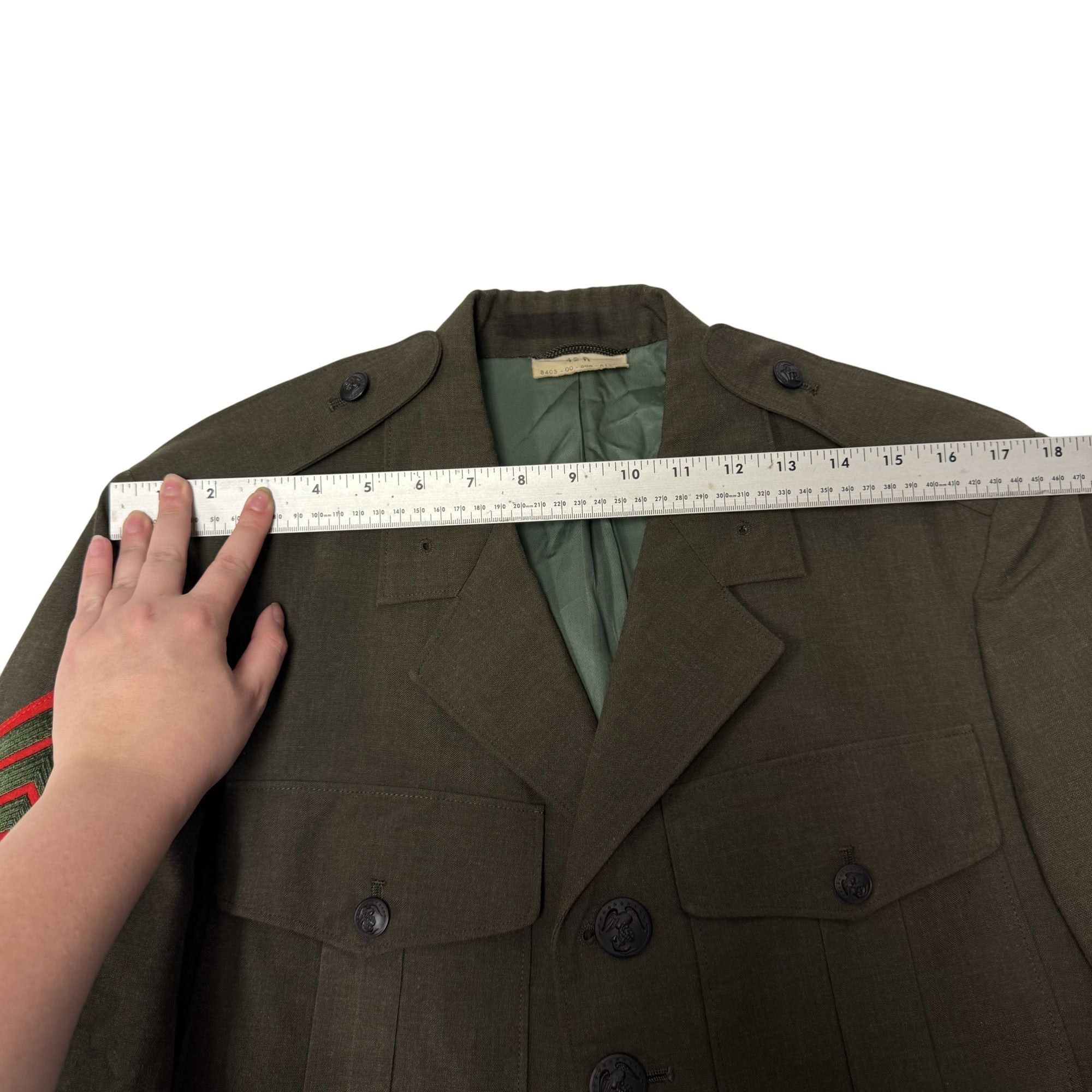 Other Vtg TROPICAL Military Dress Uniform BELTED USA Army Jacket Size 38R - 11 Thumbnail