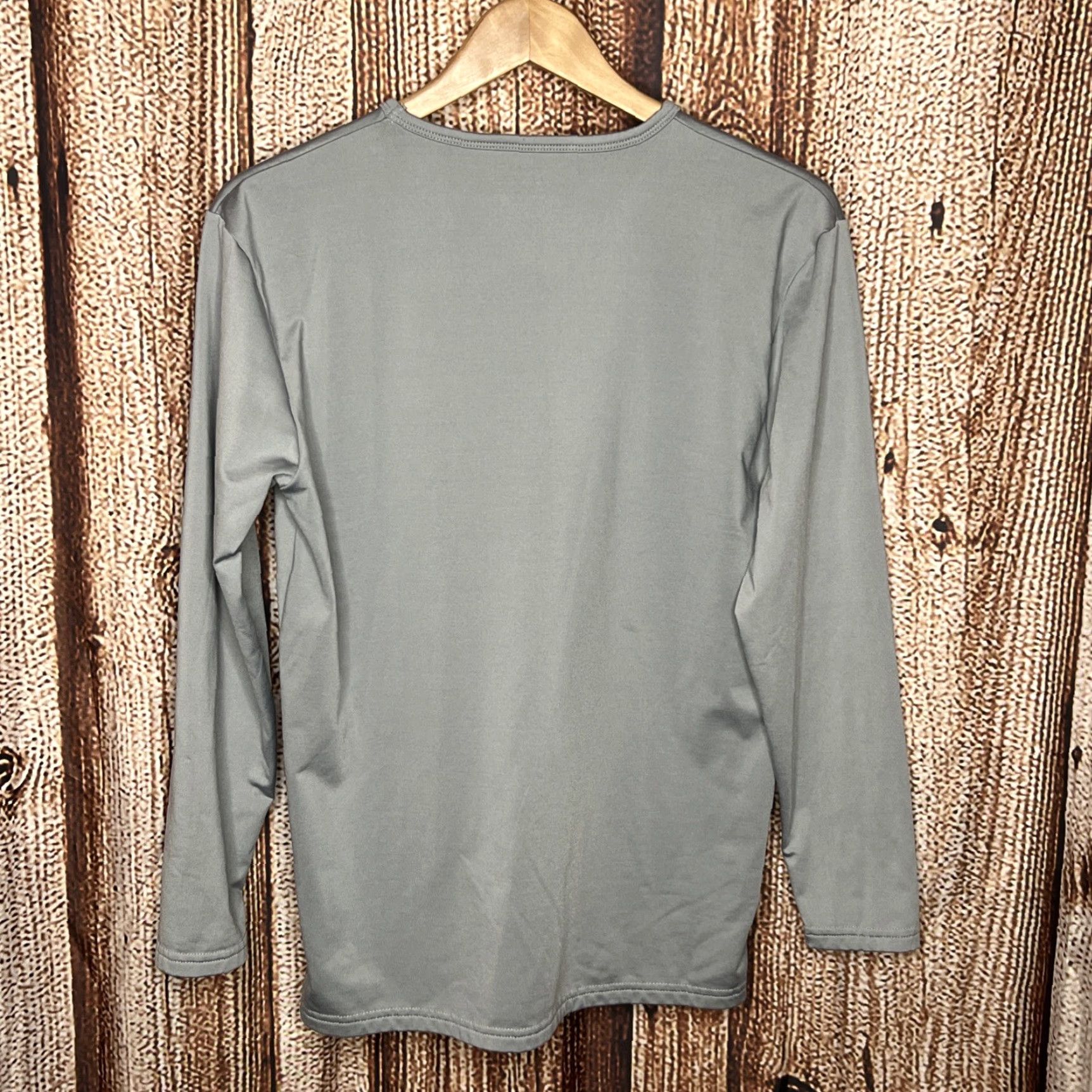 Layer 8 ThermaJohn Shirt Mens L Gray Long Sleeve Thermal Base Layer Pullover Crew Neck Activewear Sports Size US L / EU 52-54 / 3 - 3 Thumbnail