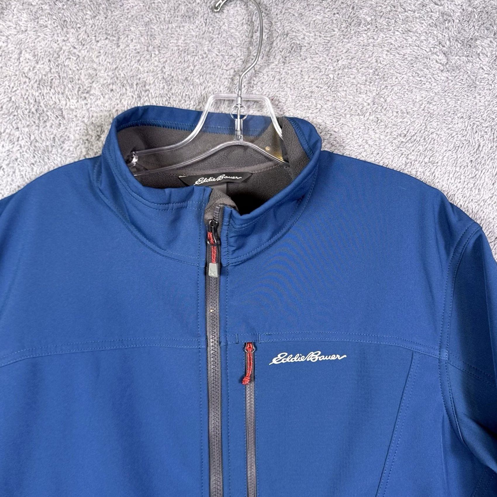 Eddie Bauer Eddie Bauer Jacket Mens XLT XL Tall Blue Softshell Full Zip Fleece Lined Tech Windbreaker Outdoor Hiking Size US XL / EU 56 / 4 - 4 Thumbnail