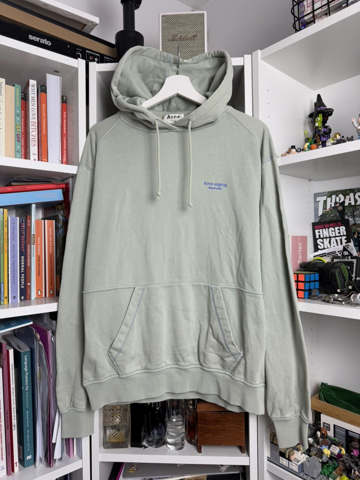 Acne Studios × Designer Acne Studios small logo baggy hoodie XS fit M streetwear rare Size US M / EU 48-50 / 2 - 1 Thumbnail