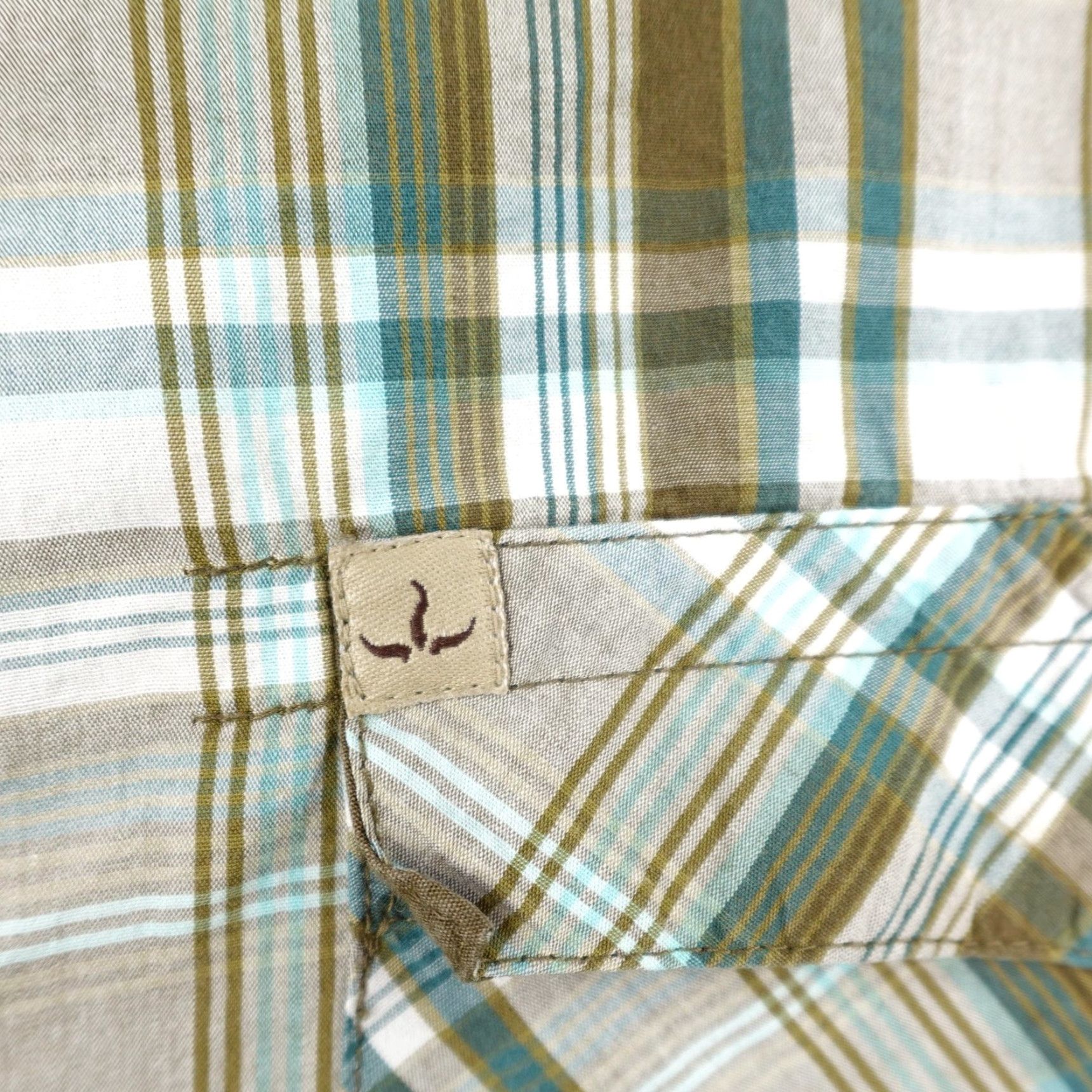 Prana Prana Shirt Mens Large Green Blue Plaid Organic Cotton Button Up Trail Hiking Size US XL / EU 56 / 4 - 4 Thumbnail