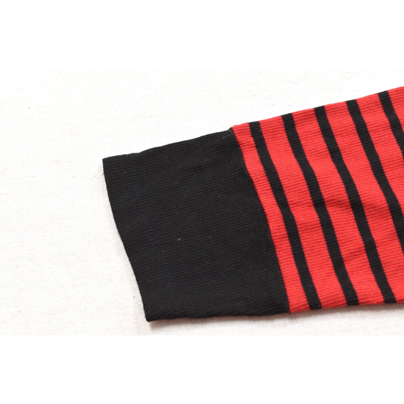 Vintage Chico's Red Black Striped Ribbed Knit Top XL Size Women Long Sleeve Pullover Round Neck Casual Stretch Size XL / US 12-14 / IT 48-50 - 7 Thumbnail