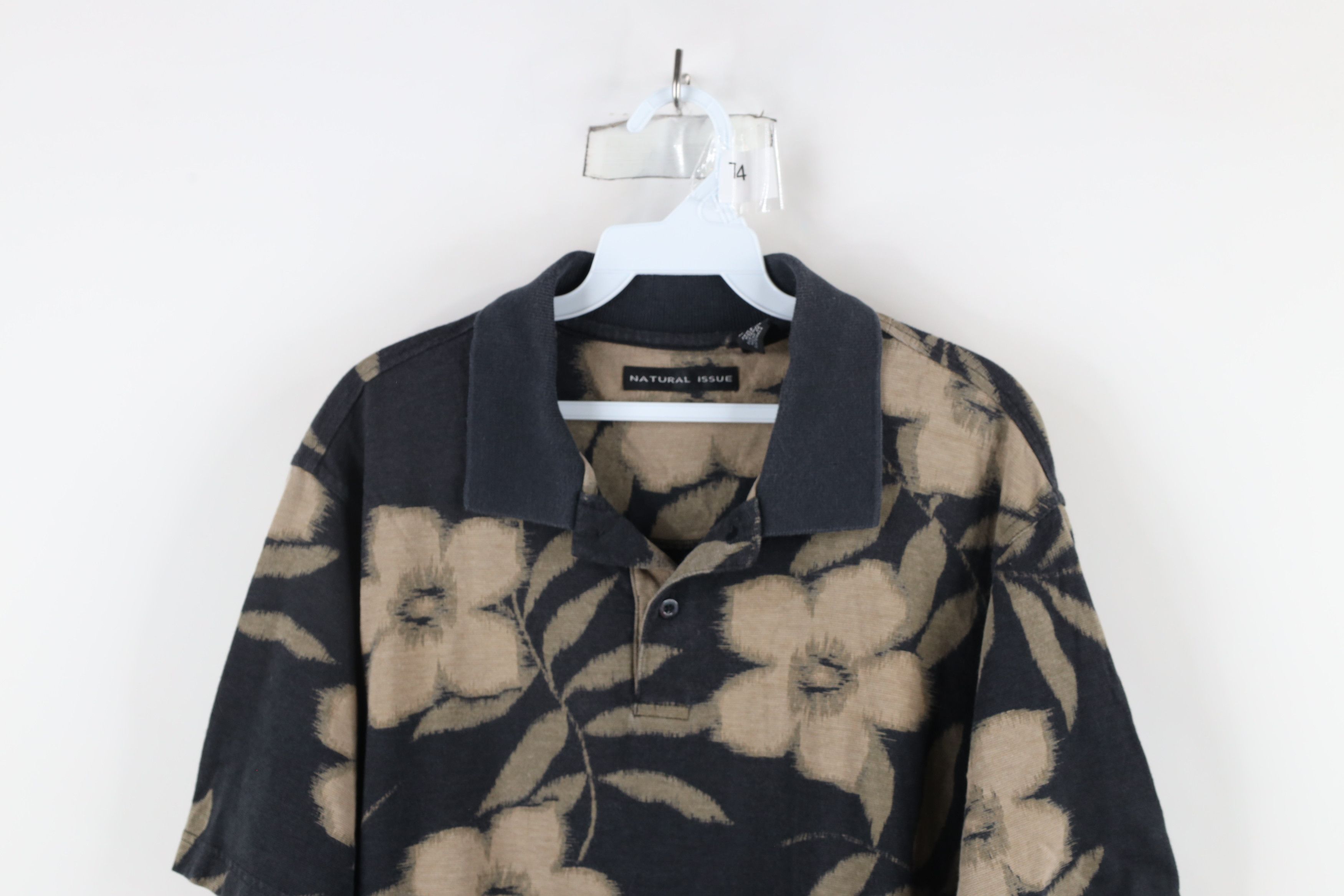 Vintage Vintage 90s Streetwear Abstract Flower Collared Polo Shirt Size US M / EU 48-50 / 2 - 2 Thumbnail