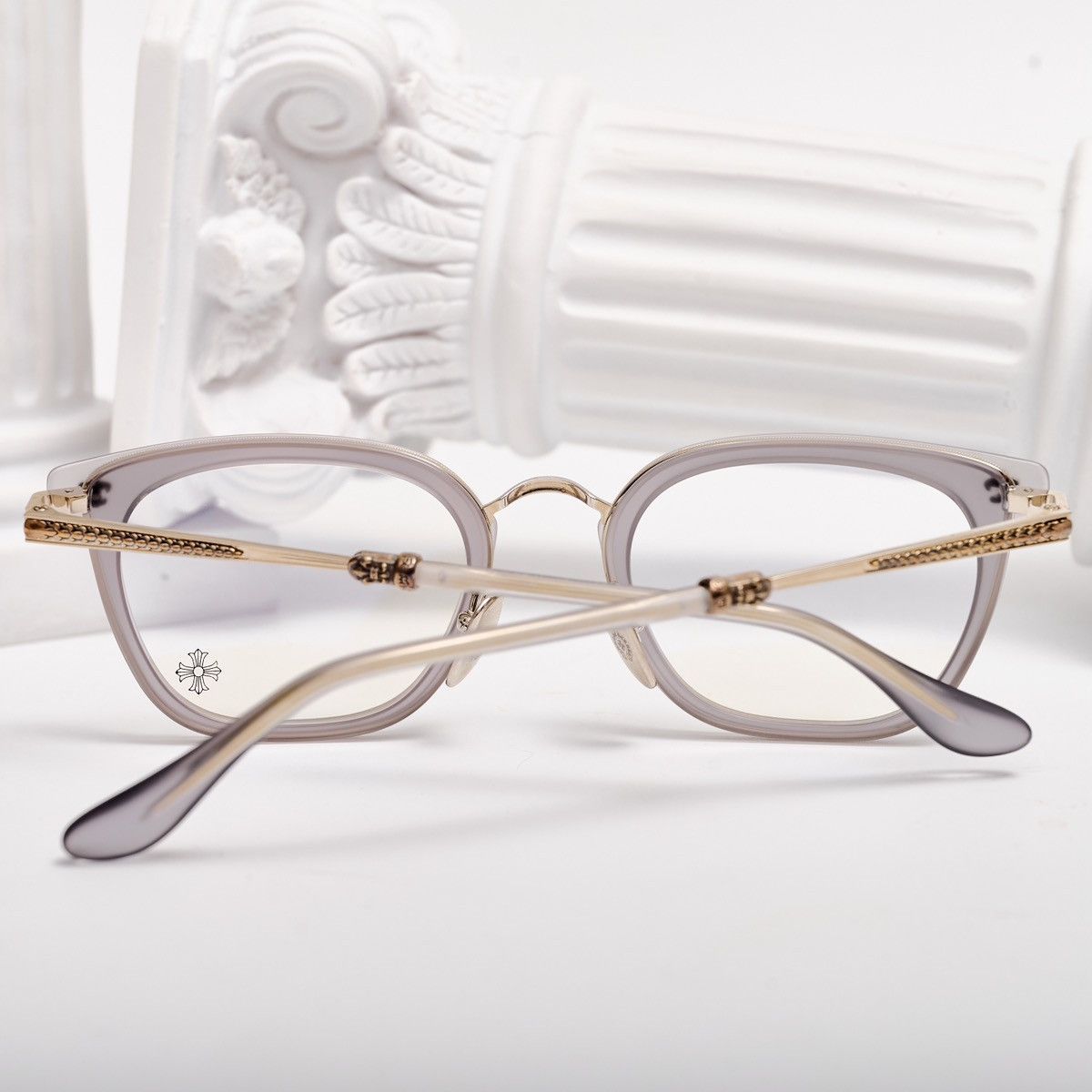 Chrome Hearts CHROME HEARTS STRAPADICTOME MATTE GRAPHITE /SHINY SILVER GLASSES Size ONE SIZE - 7 Thumbnail