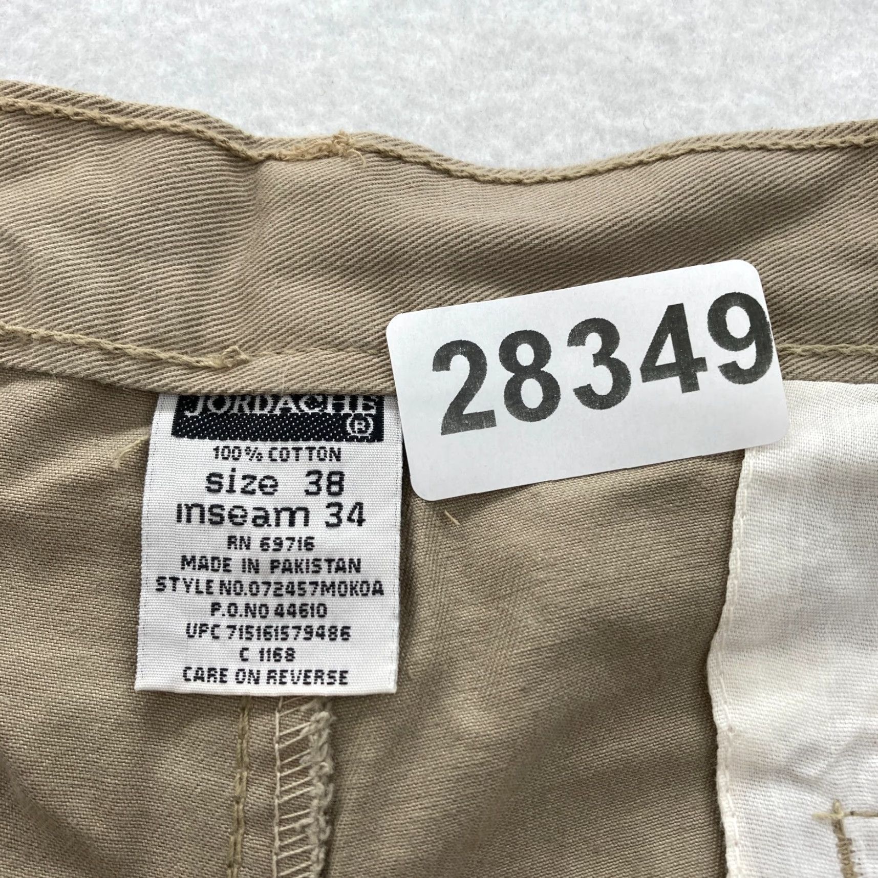 Jordache VINTAGE Jordache Urban Fatigues Chino Pants Mens 38x34 Beige Relaxed Taper NWT Size US 38 / EU 54 - 4 Thumbnail