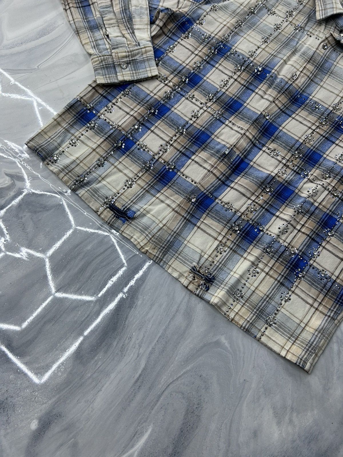 Vale Vale Skyfall Crystal Flannel White Blue Size L Size US L / EU 52-54 / 3 - 7 Thumbnail