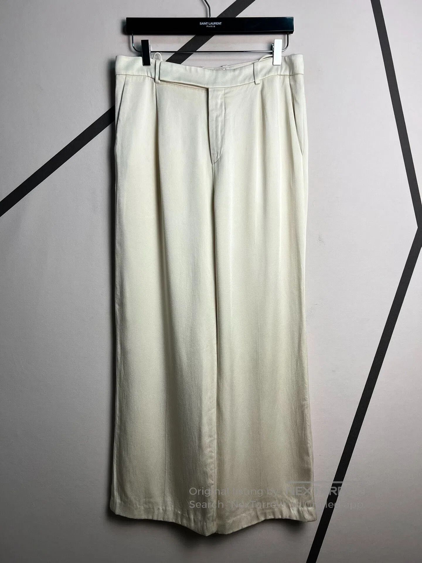Saint Laurent Paris Saint Laurent Silk Wide-Leg Trousers. Size US 32 / EU 48 - 1 Thumbnail