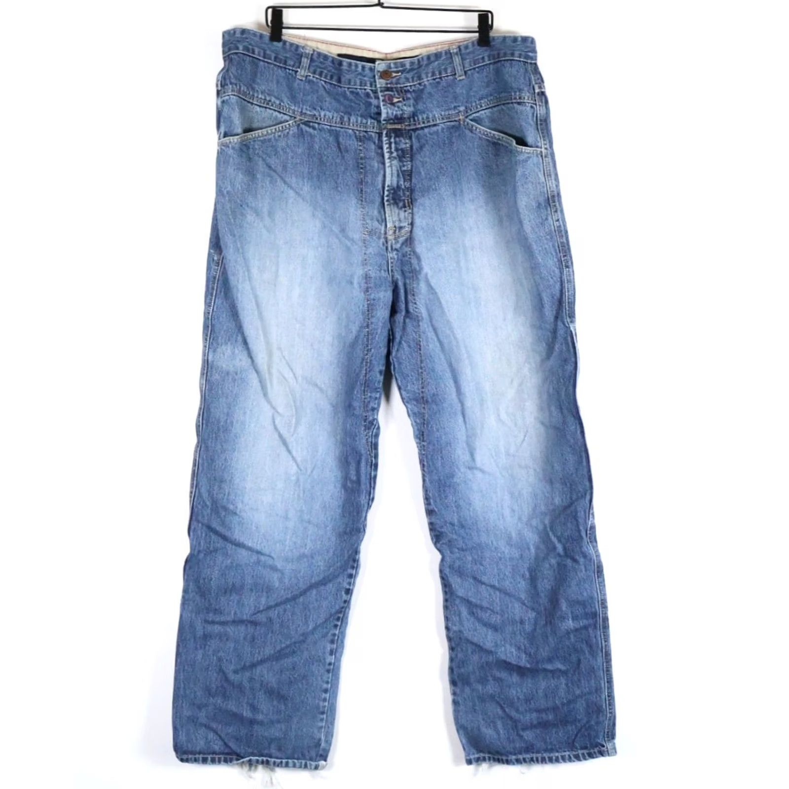 Denime VINTAGE Girbaud Jeans Men 40 Denim Carpenter Baggy Fit Distressed 90s Grunge Hipster Retro Jeans Mens 40x33 Boots may vary Size US 40 / EU 56 - 2 Thumbnail