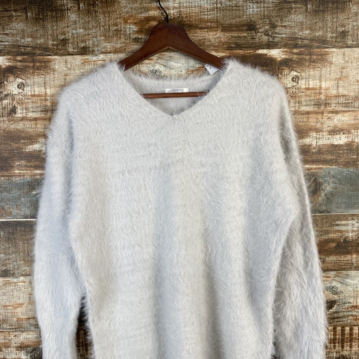 Homespun Knitwear DL Cinema Club Gray fur shaggy mohair Knitwear #C1108 Size L / US 10 / IT 46 - 5 Thumbnail