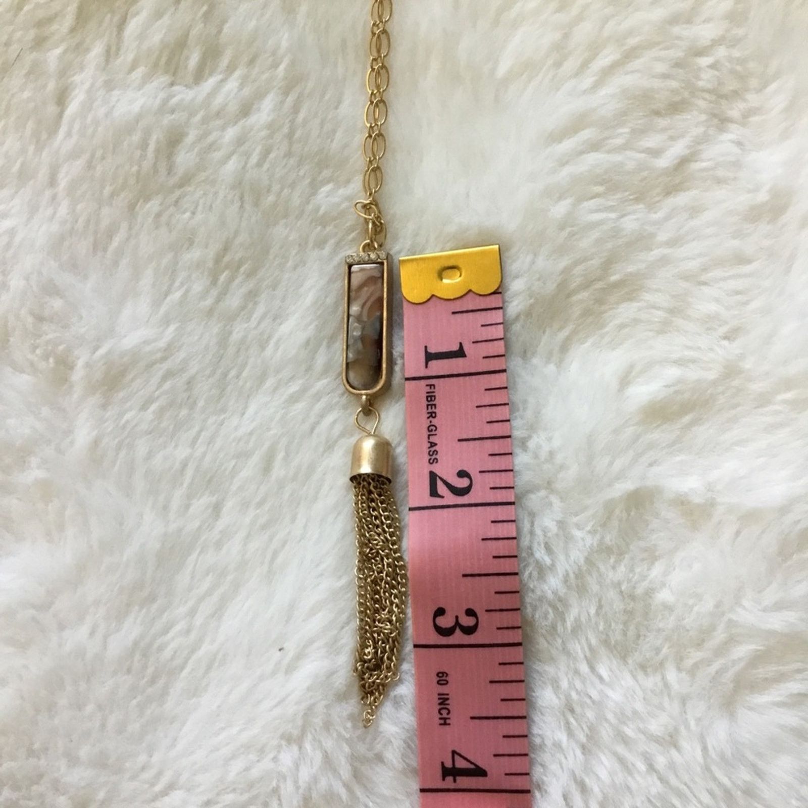 Ann Taylor Ann Taylor Gold Tassel Necklace Size ONE SIZE - 6 Thumbnail