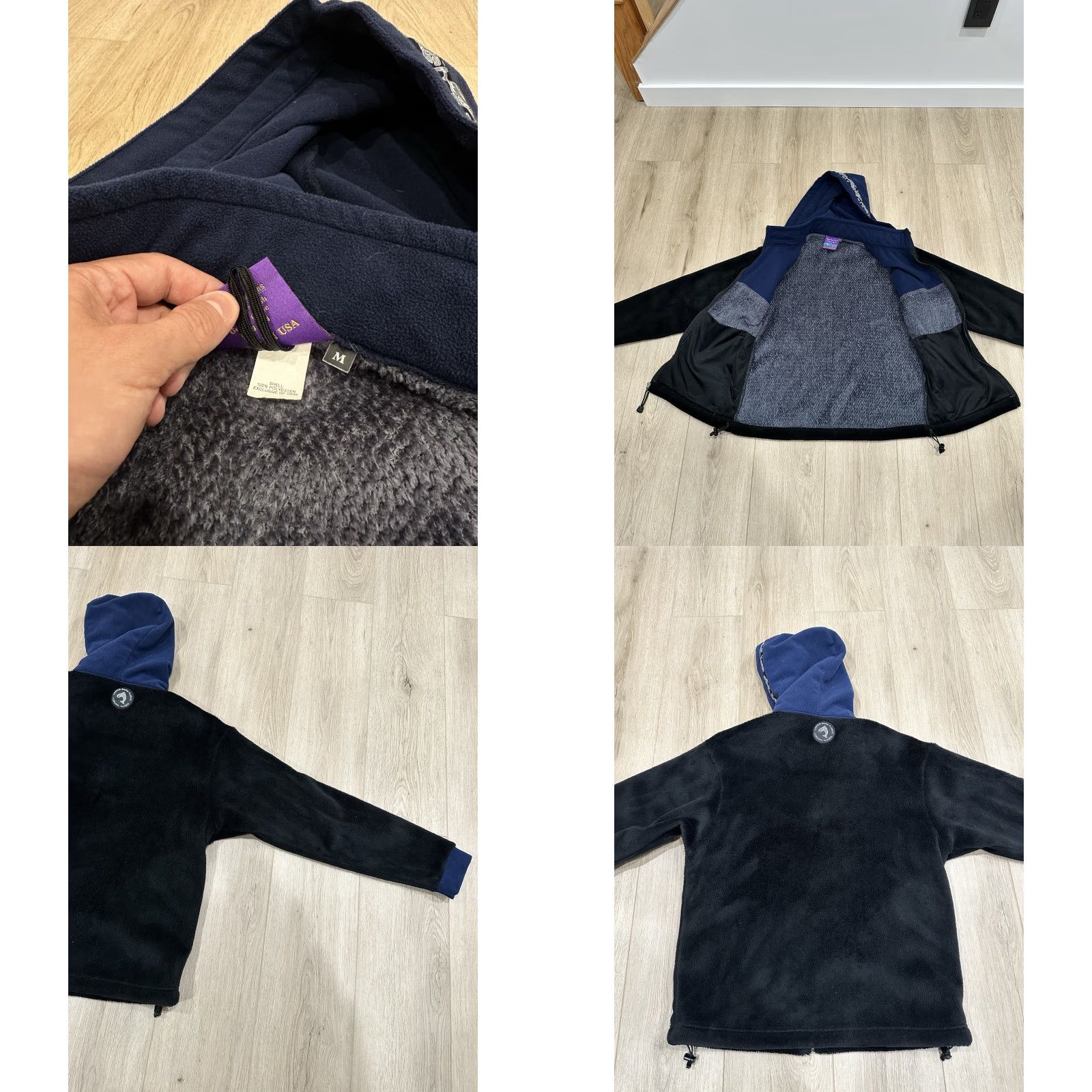 Vintage Copper River Fleece Kodiak Hooded Jacket Men’s Medium Blue Black Alaska USA Size US M / EU 48-50 / 2 - 8 Thumbnail