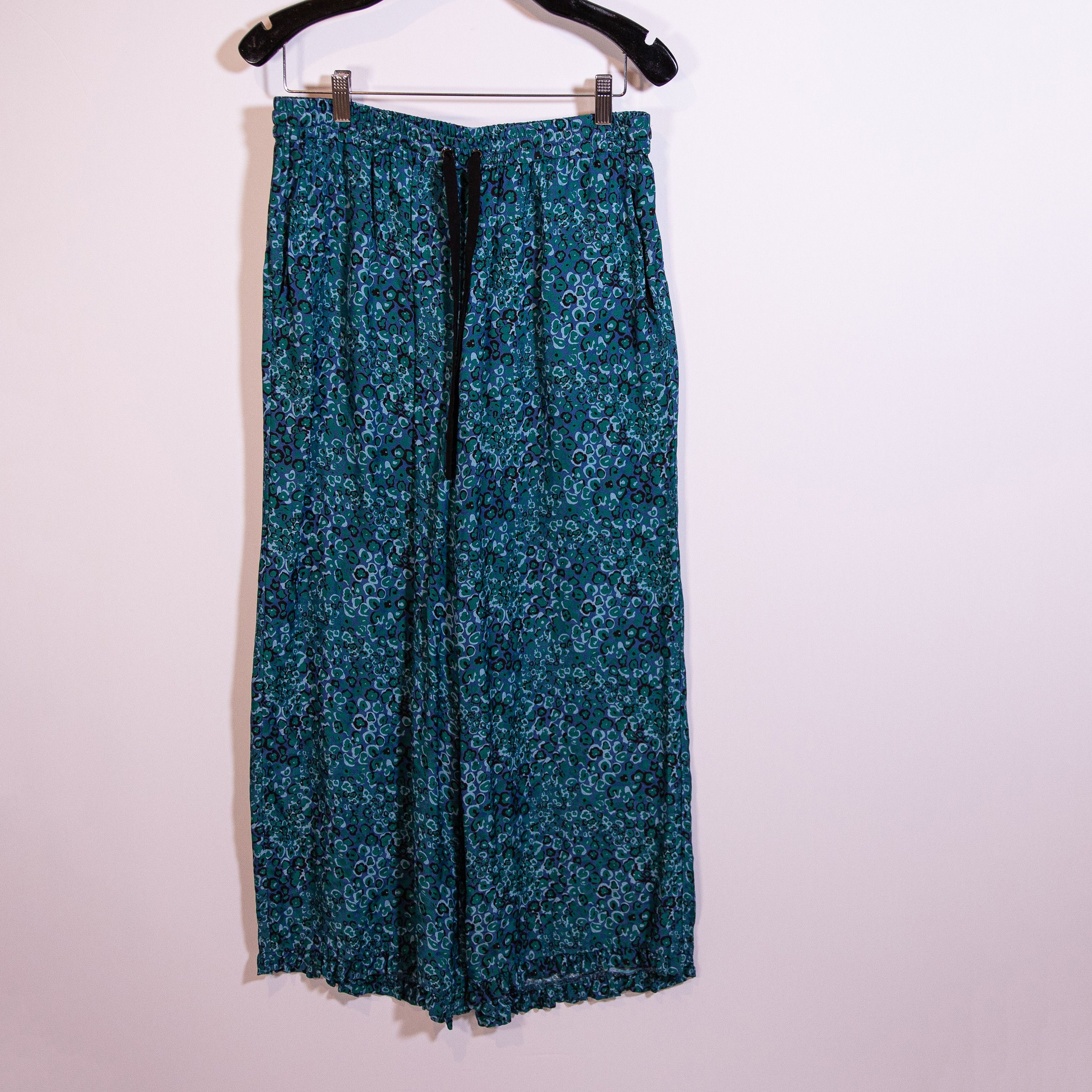 Other Cefinn Silk Chiffon Blue Green Print Pattern Size 30" / US 8 / IT 44 - 1 Thumbnail