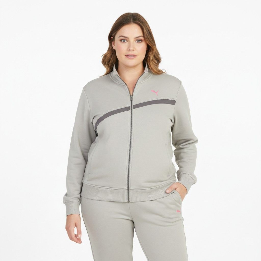 Puma Puma Women XL Sweatshirt Grey Full Zipper Cotton 10729 Size XL / US 12-14 / IT 48-50 - 1 Thumbnail