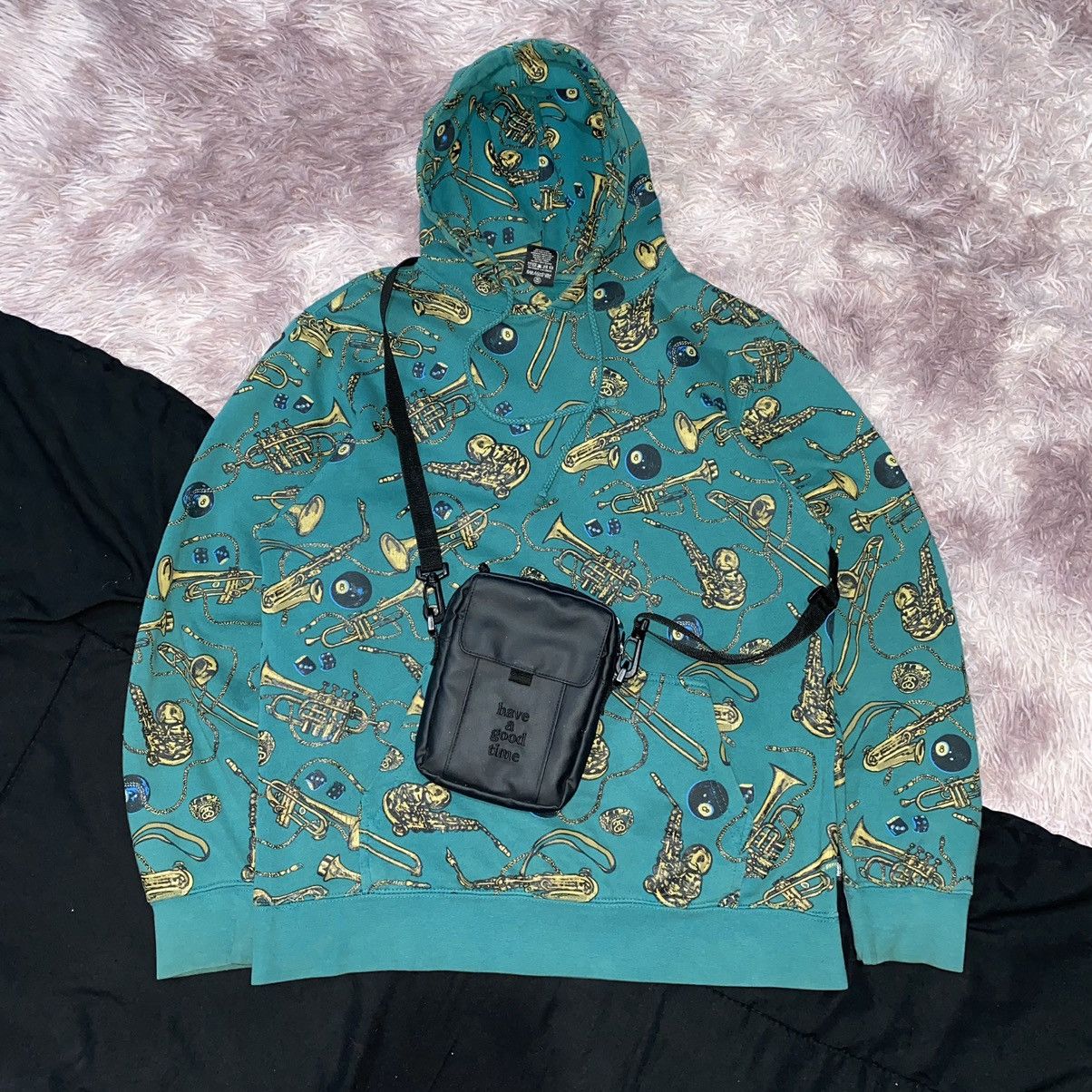 Stussy All Over Print Hoodie | Grailed