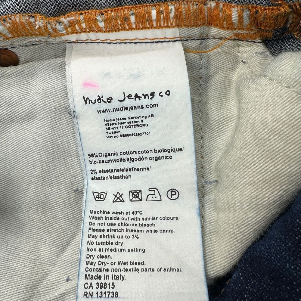 Nudie Jeans Nudie Jeans Co Dark Blue Denim thin Finn Dry Tight Pants Me Size US 32 / EU 48 - 3 Thumbnail