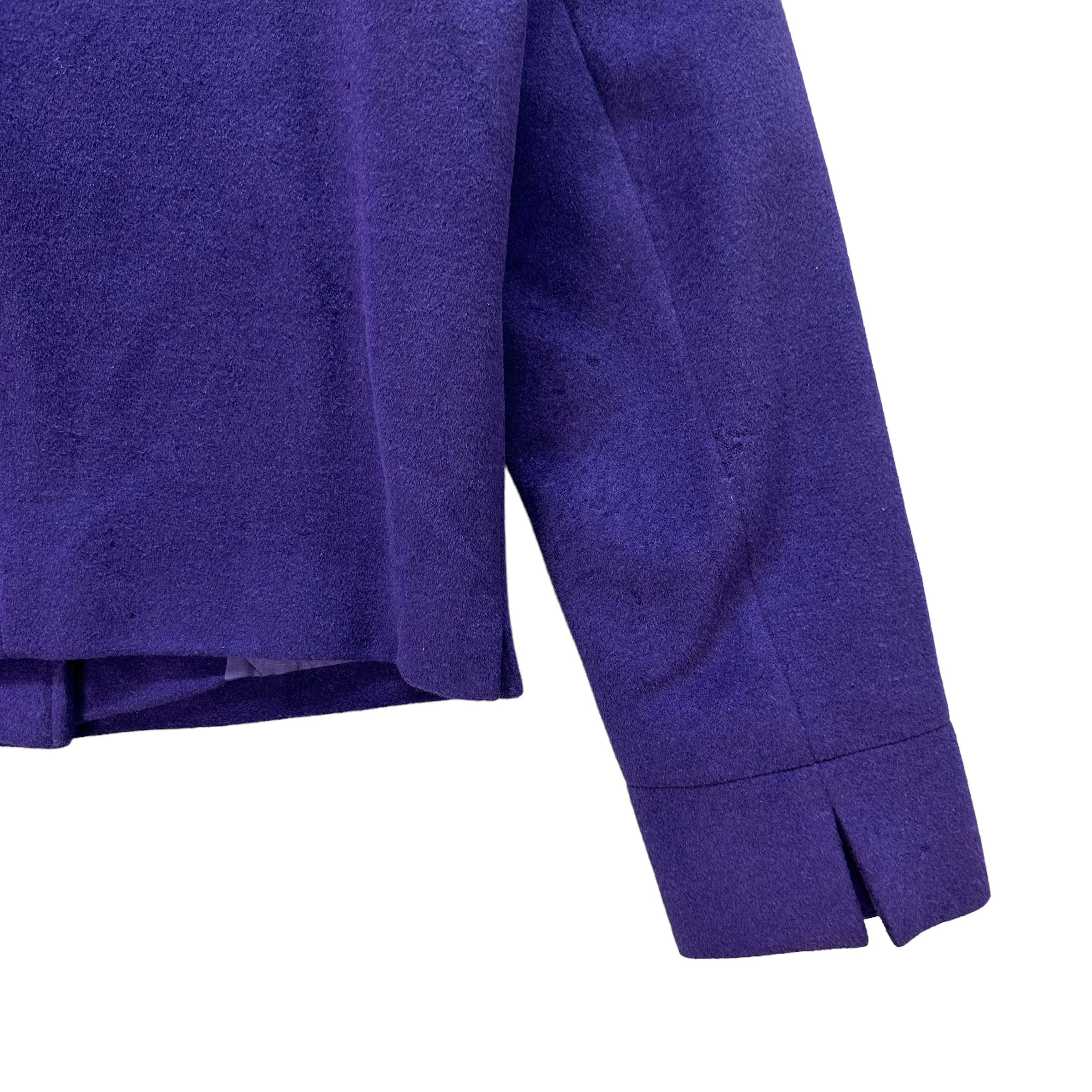 agnes b. AGNES B PARIS PURPLE WOOL CROPPED JACKET #7584-155 Size S / US 4 / IT 40 - 16 Thumbnail