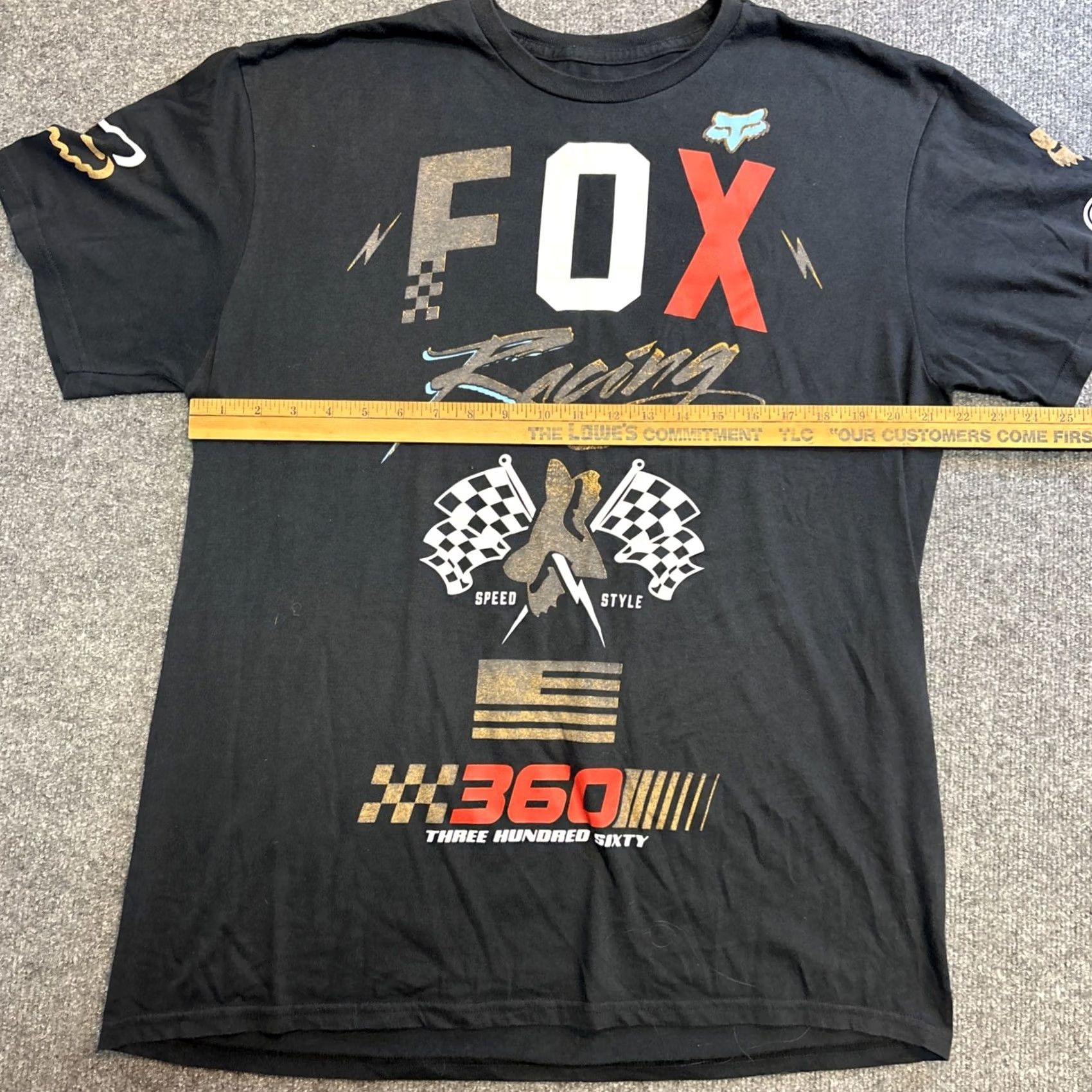 Vintage VINTAGE Y2K Fox Racing Graphic T-Shirt 360 Men’s XL Black Mens XL Fox Racing Graphic T-Shirt 360 Men’s XL Black Size US XL / EU 56 / 4 - 4 Thumbnail