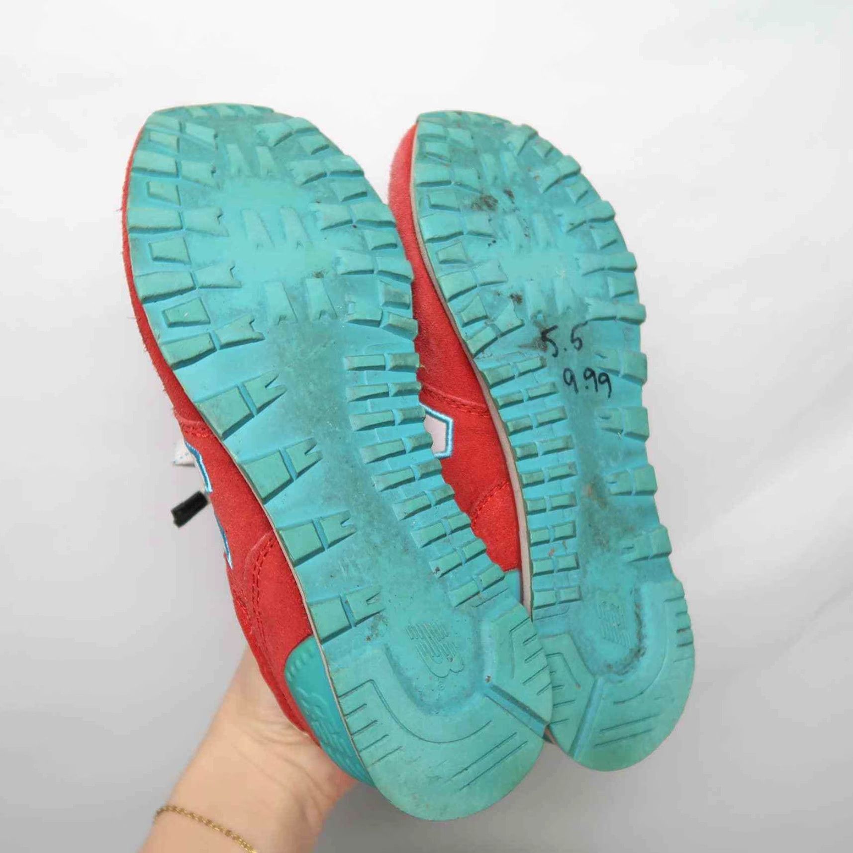 New Balance New Balance 574 Sneakers Women’s 5.5 Red Turquoise Suede Lace Up Retro Pink? Size US 6 / IT 36 - 6 Thumbnail