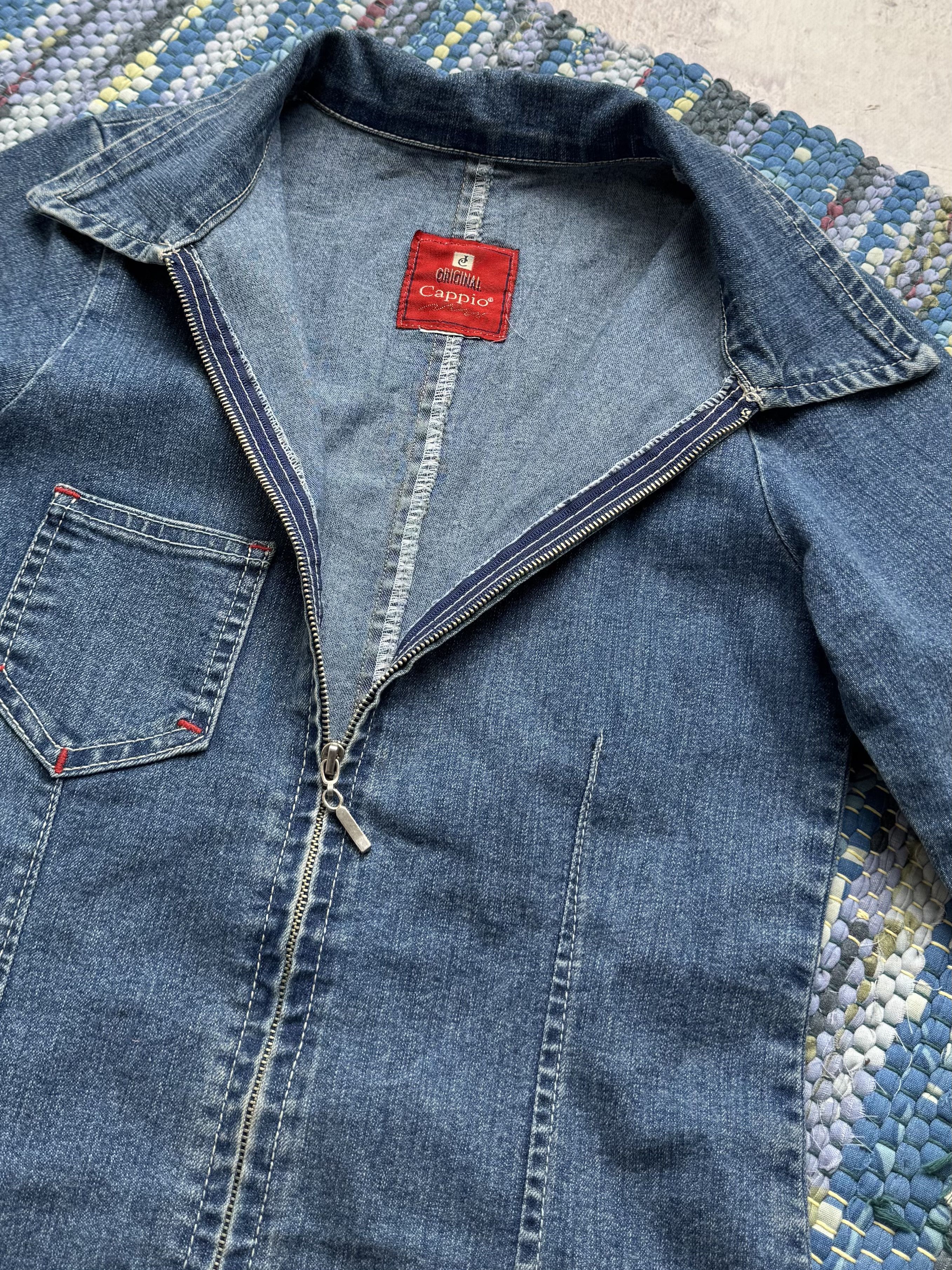 Vintage Vintage Denim Dress With Belt A8(V1)D15 Size XS / US 0-2 / IT 36-38 - 7 Thumbnail