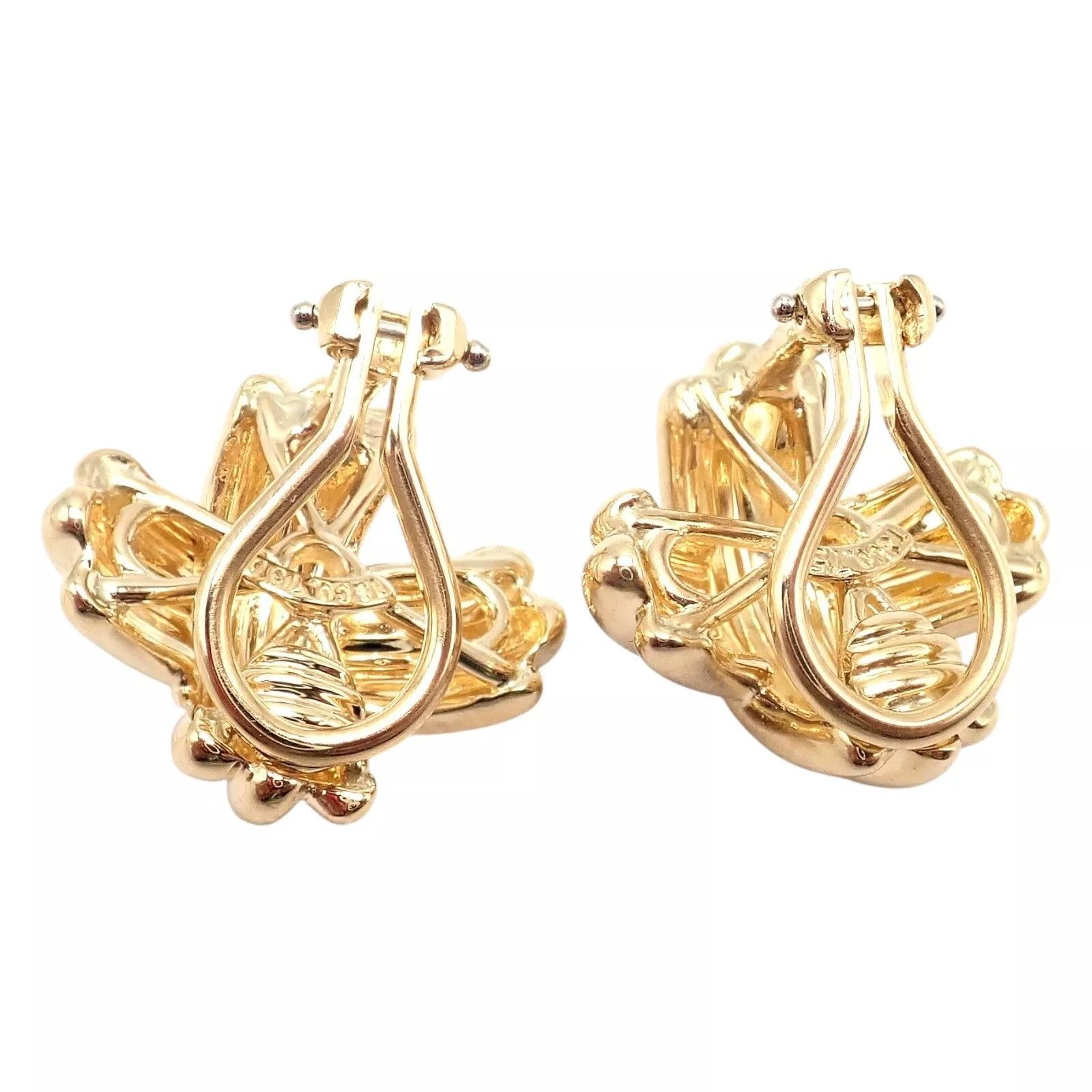 Tiffany & Co. Tiffany & Co X Kiss 18k Yellow Gold Medium Earrings Size ONE SIZE - 4 Thumbnail