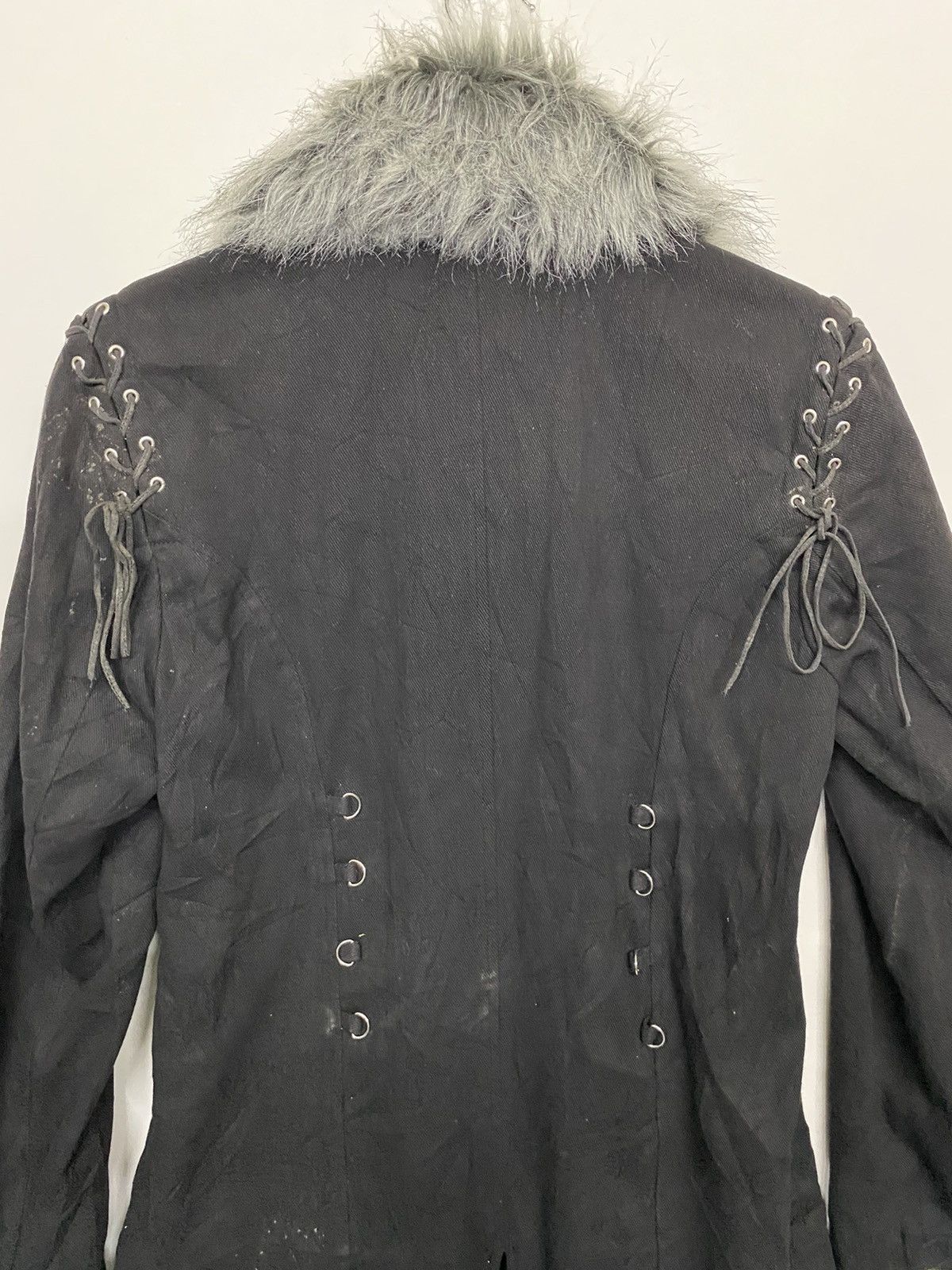 Japanese Brand Black Deorart Gothic Punk Jacket Faux Fur Collar Patches Size US M / EU 48-50 / 2 - 11 Thumbnail