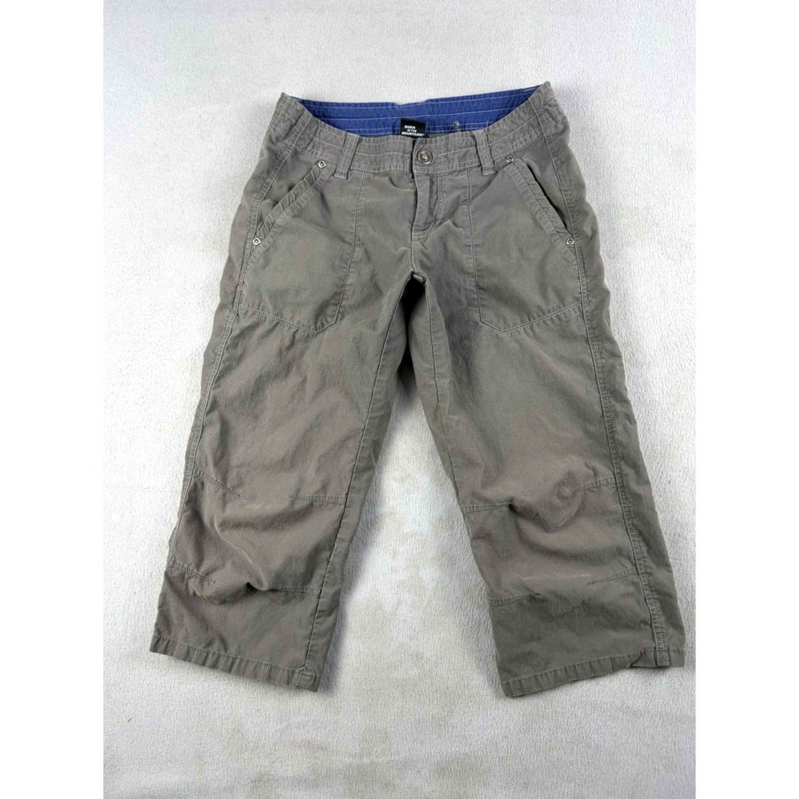Vintage Kuhl Capri Pants Womens 4 Brown Green Hiking Camping Casual Stretch Outdoors Capris Size 27" / US 4 / IT 40 - 2 Thumbnail