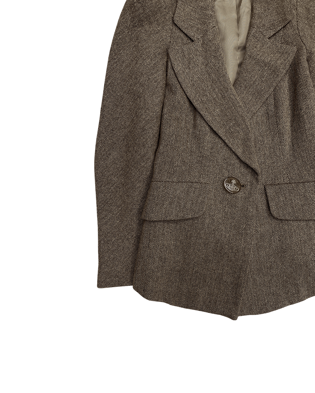 Vivienne Westwood Vivienne Westwood Red Label Herringbone Wool Blazer Size L / US 10 / IT 46 - 6 Thumbnail