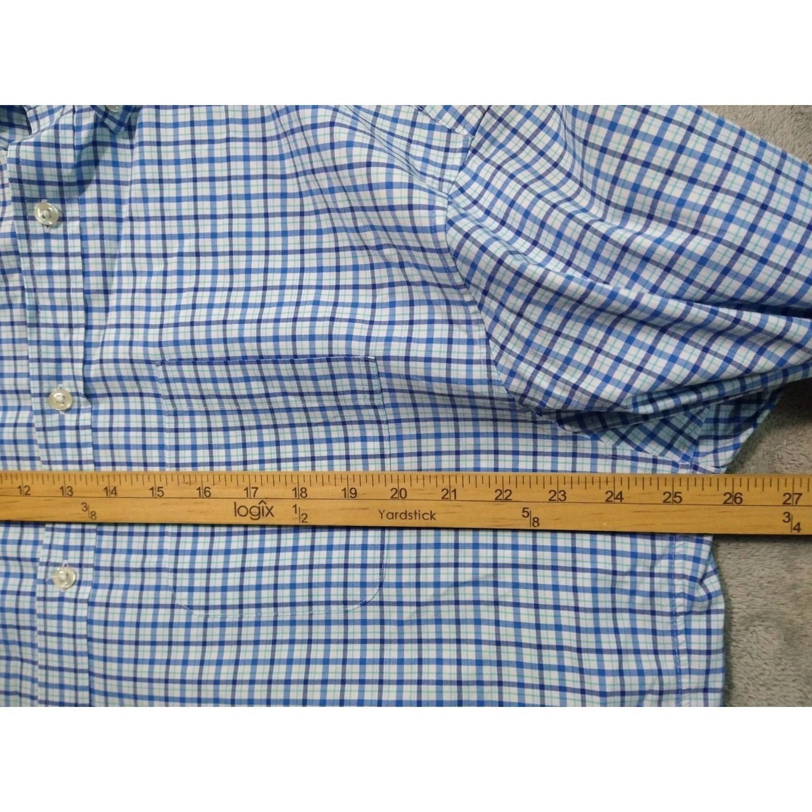 Vineyard Vines Vineyard Vines Shirt Mens XL Blue Plaid On The Go Performance Long Sleeve Button-Up Collared Casual All Seasons Pockets 50in Chest Mens Size US XL / EU 56 / 4 - 5 Thumbnail
