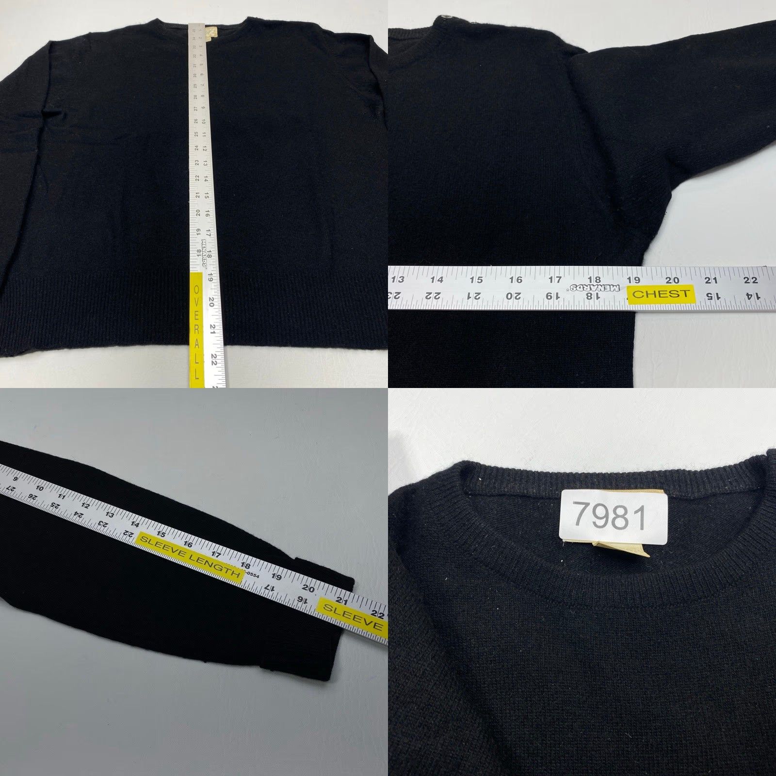 Lord & Taylor LORD & TAYLOR Cashmere Sweater Large Black Round Neck Pullover Button Shoulder Ladies Size L / US 10 / IT 46 - 8 Thumbnail