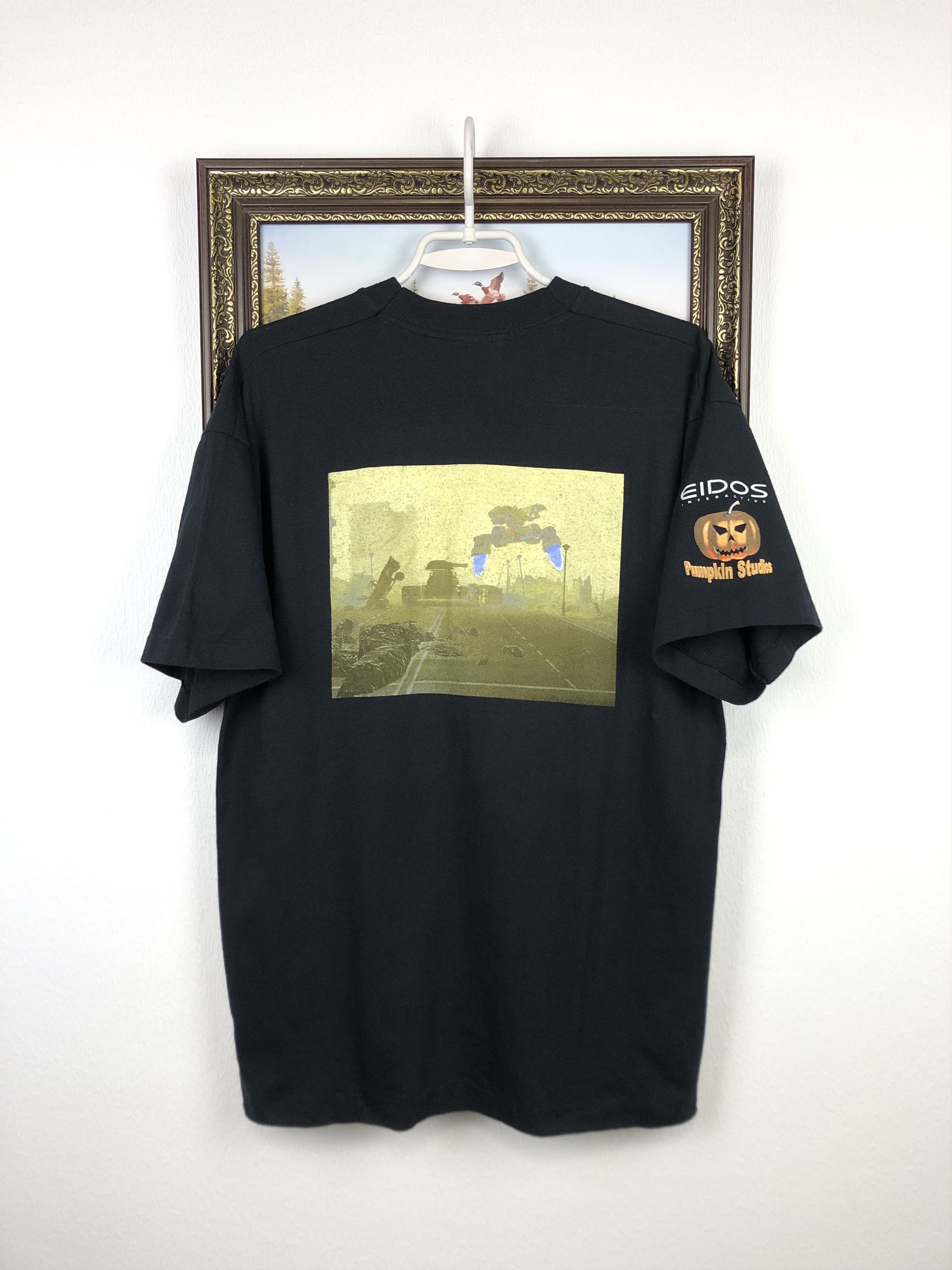 Vintage Vintage 90's Warzone Promo Game Shirt Tee Over Print Pumpkin Size US L / EU 52-54 / 3 - 1 Thumbnail