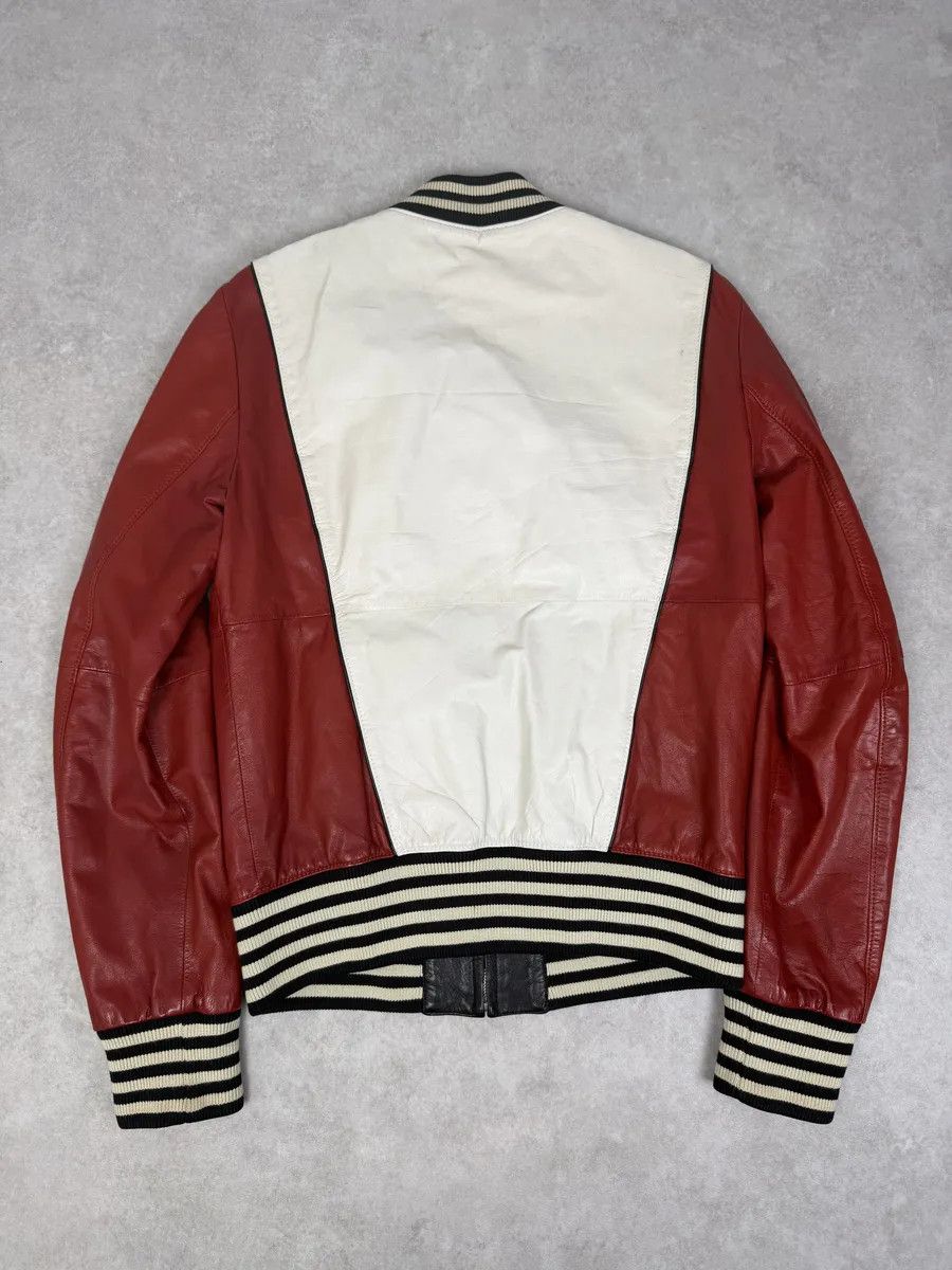 Gucci SS2008 Gucci Propaganda Red & White Biker Leather Jacket by Frida Giannini Size US M / EU 48-50 / 2 - 3 Thumbnail