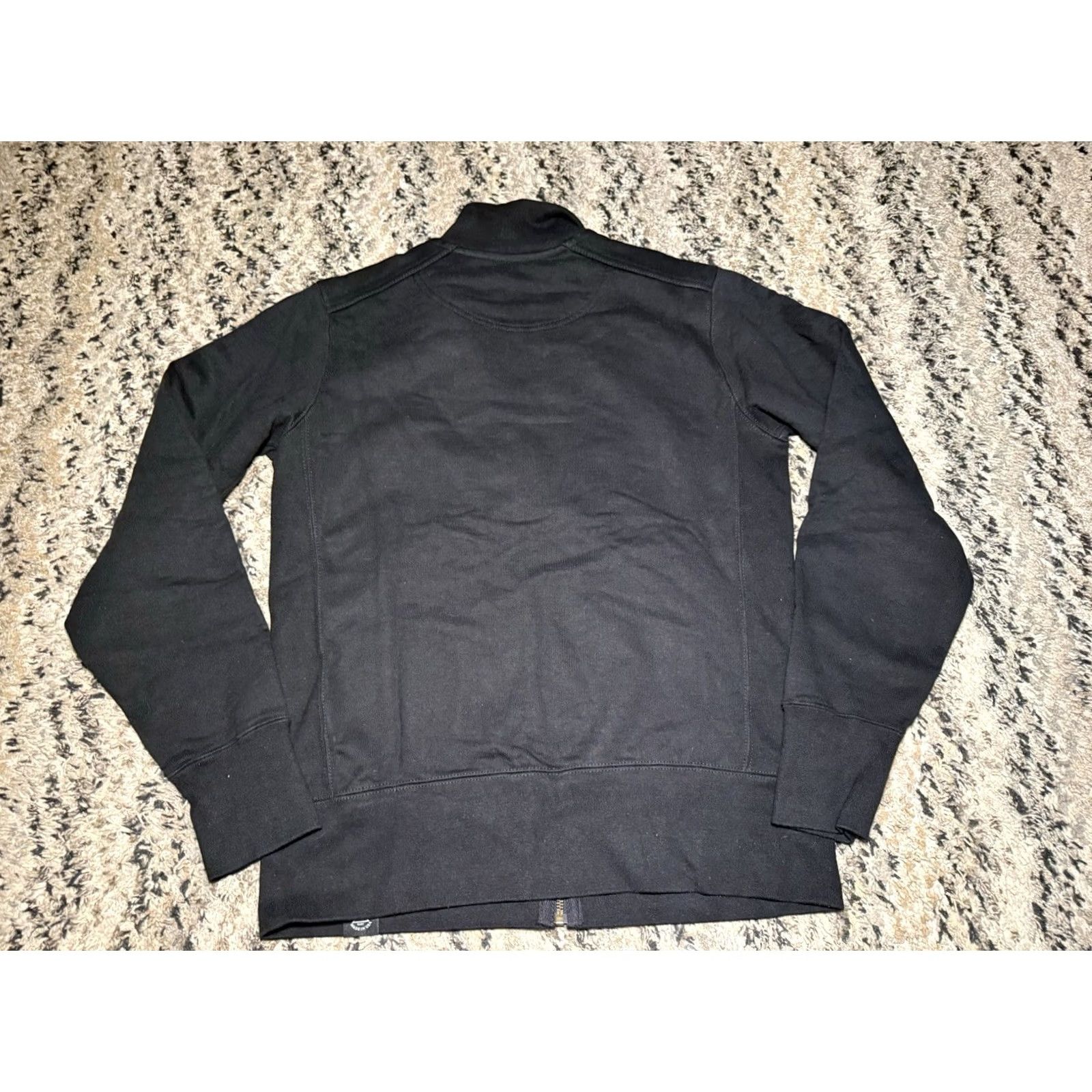 Vintage VINTAGE American Giant Moto Full Zip Sweatshirt Mens S Black Heavyweight Made USA Size US S / EU 44-46 / 1 - 7 Thumbnail