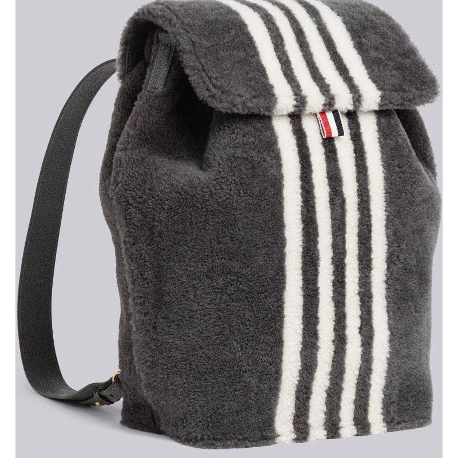 Thom Browne Rare NWT $4000 Thom Browne Grey Shearling & Leather Backpack Size ONE SIZE - 1 Thumbnail