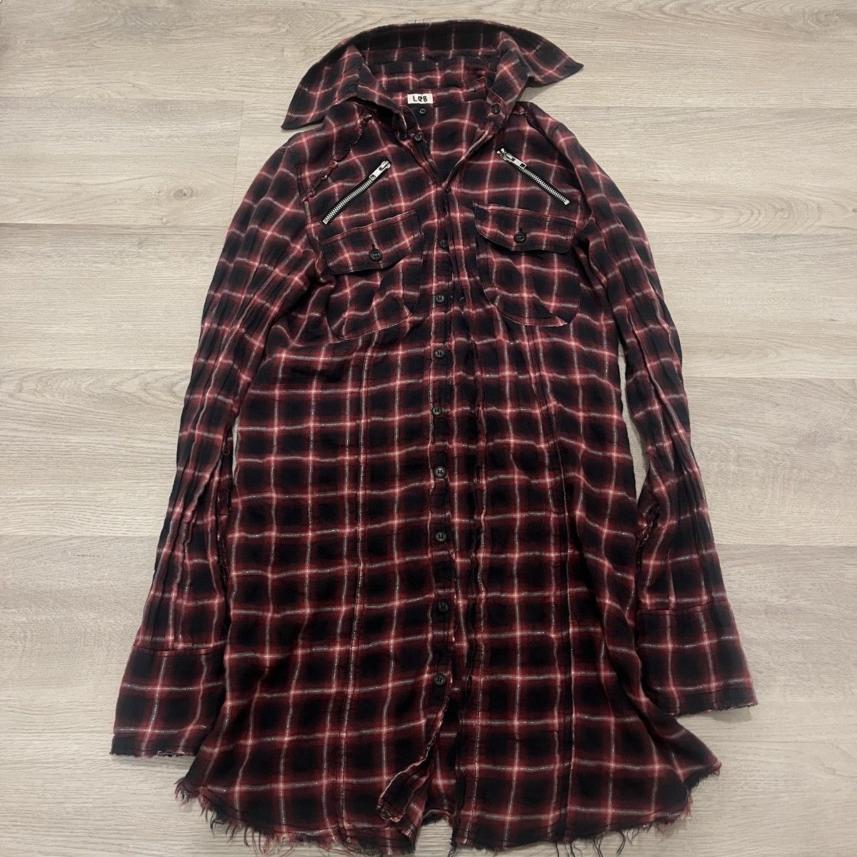Le Grande Bleu (L.G.B.) L.G.B Shadow Distressed Flannel Size US S / EU 44-46 / 1 - 1 Thumbnail