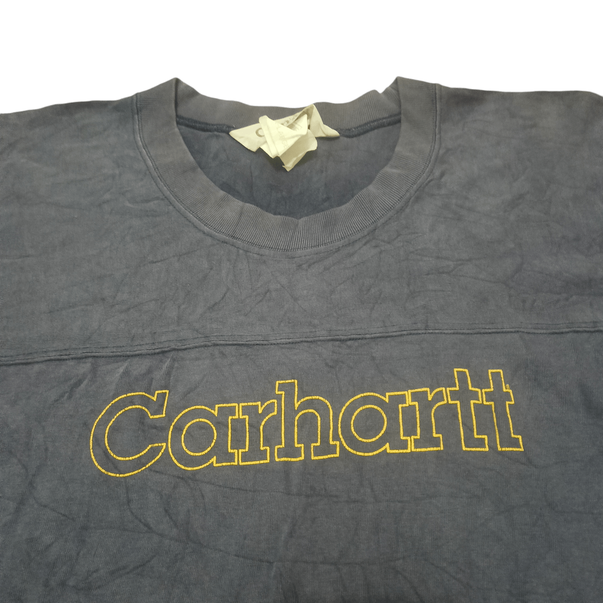 Carhartt Vtg distressed thrashed carhartt long sleeve front big logo Size US XL / EU 56 / 4 - 1 Thumbnail