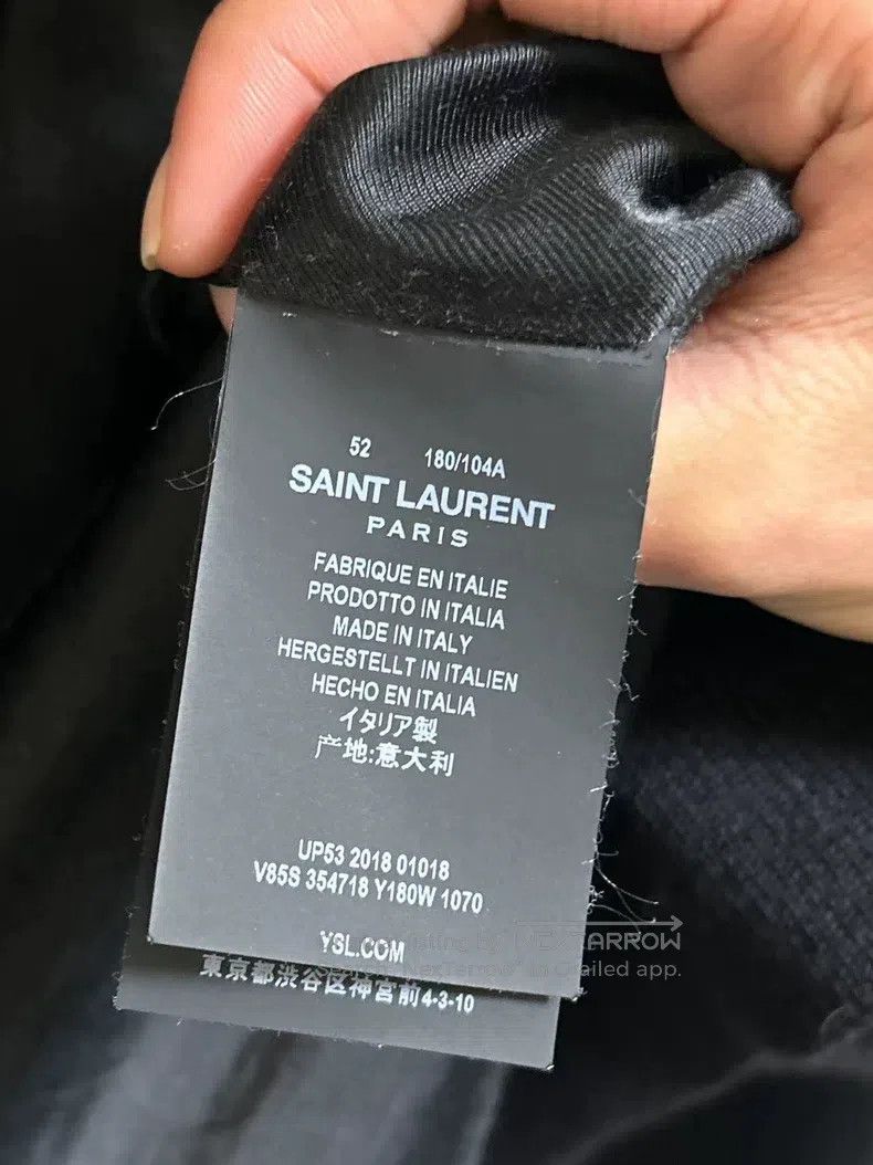 Saint Laurent Paris Saint Laurent Paris Black and white patchwork baseball jac Size US L / EU 52-54 / 3 - 4 Thumbnail