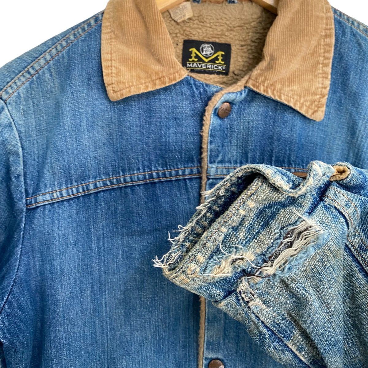 Vintage Vintage 70s Mavericks Blue Bell Denim Sherpa Jacket Size US M / EU 48-50 / 2 - 6 Thumbnail