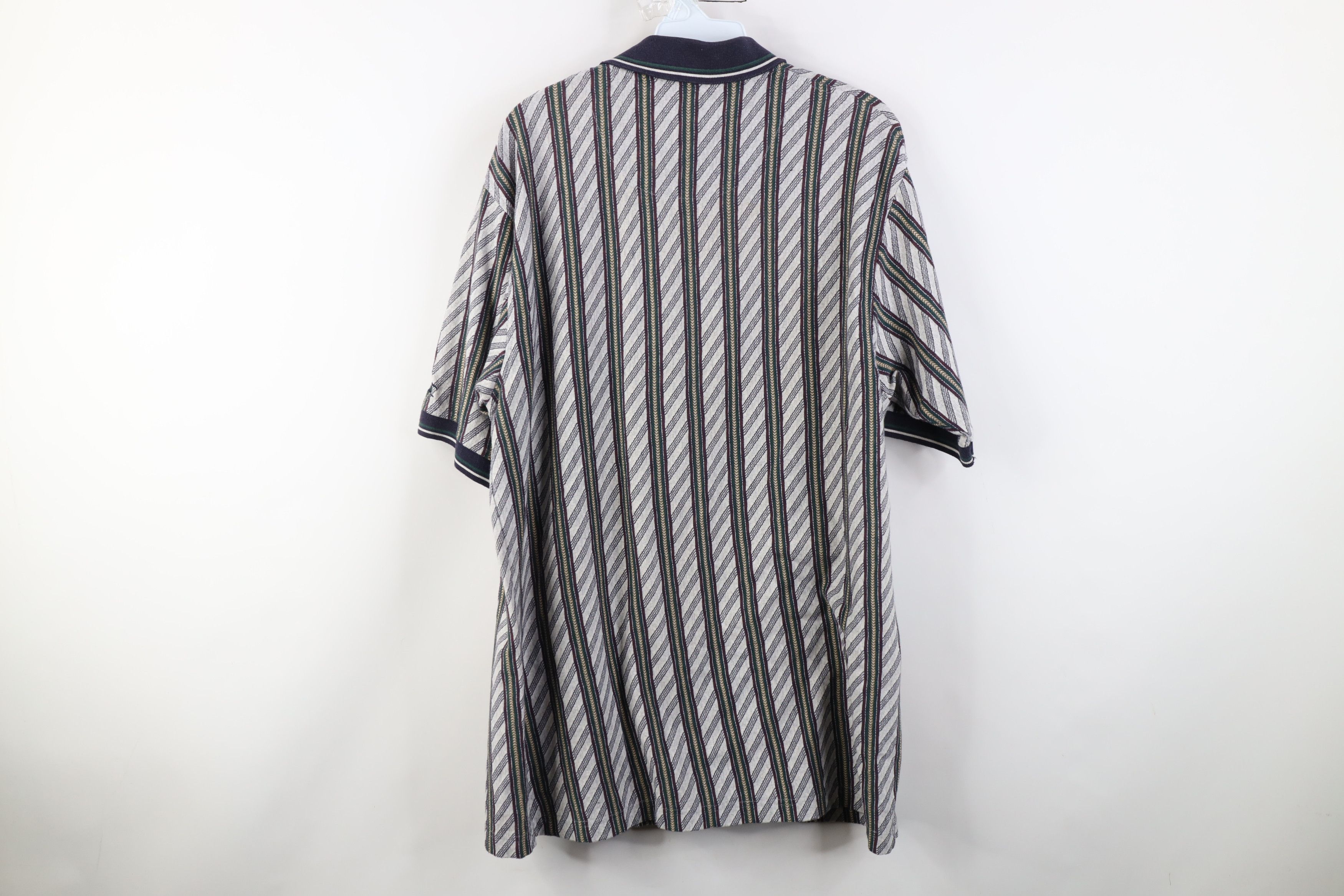 Vintage Vintage 90s Streetwear Striped Knit Collared Golf Polo Size US L / EU 52-54 / 3 - 9 Thumbnail