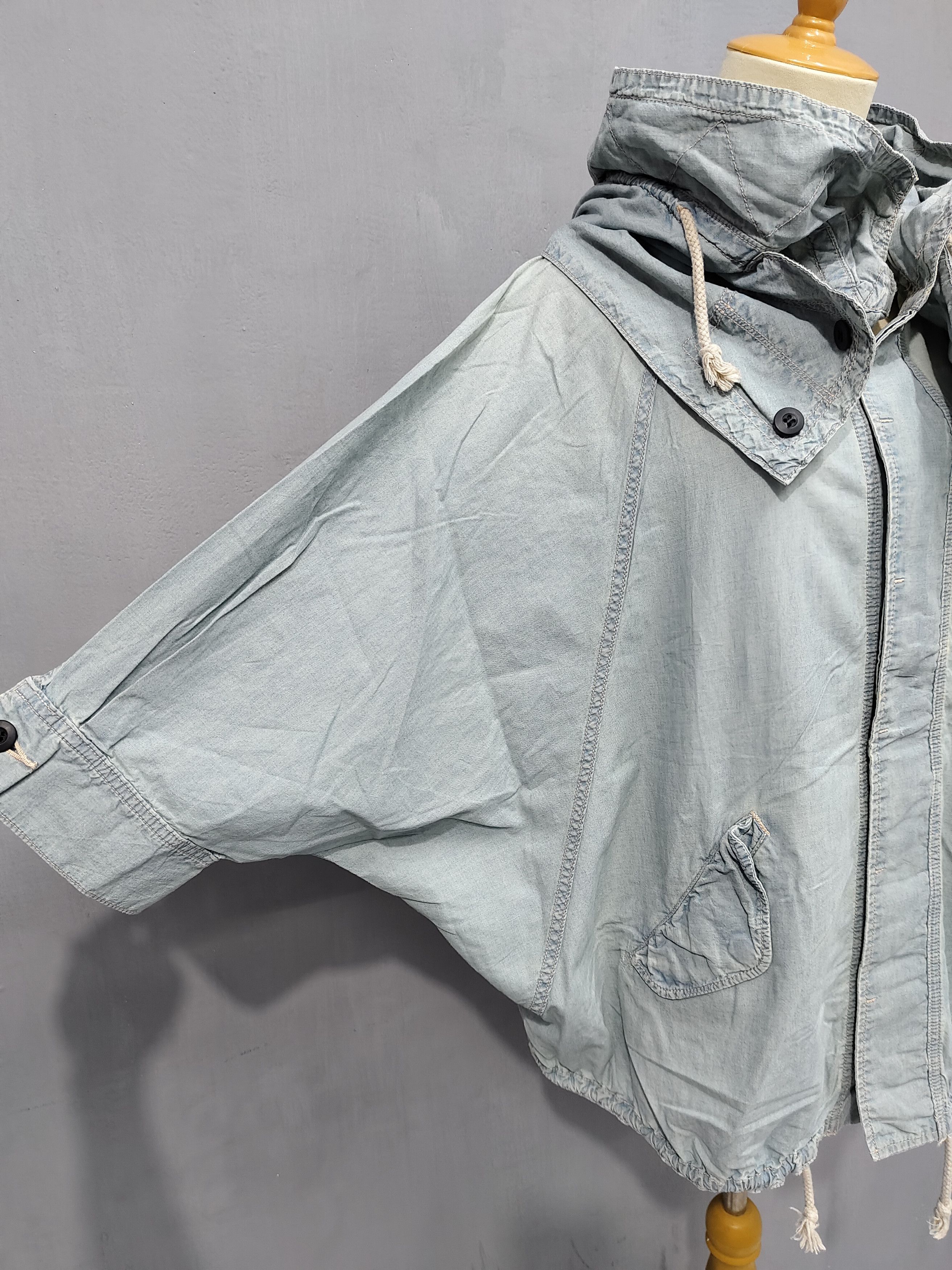 Japanese Brand 00s RNA Inc🇯🇵 Flying gear Batwing Washed Dolman Jacket Size L / US 10 / IT 46 - 8 Thumbnail