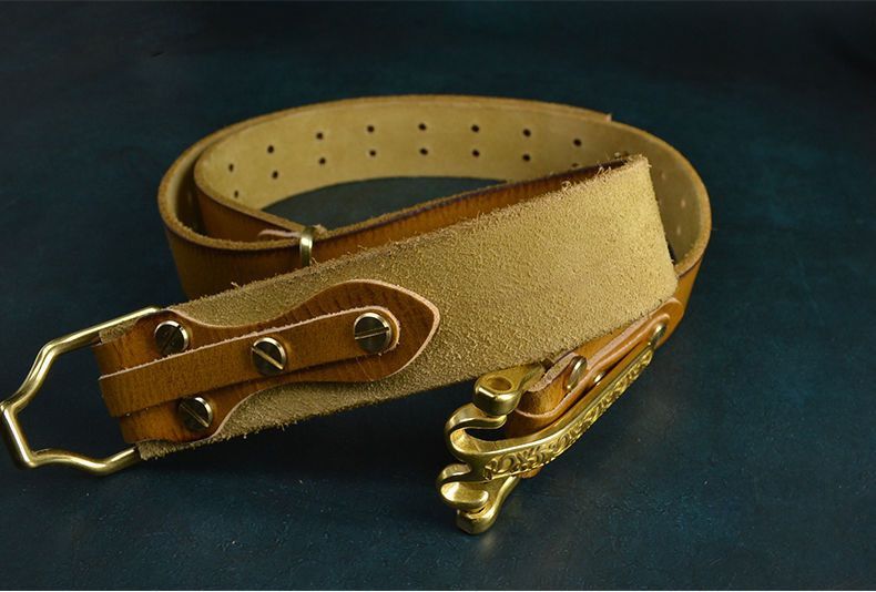 Japanese Brand × Leather Leather Copper Buckle Belt Size ONE SIZE - 4 Thumbnail