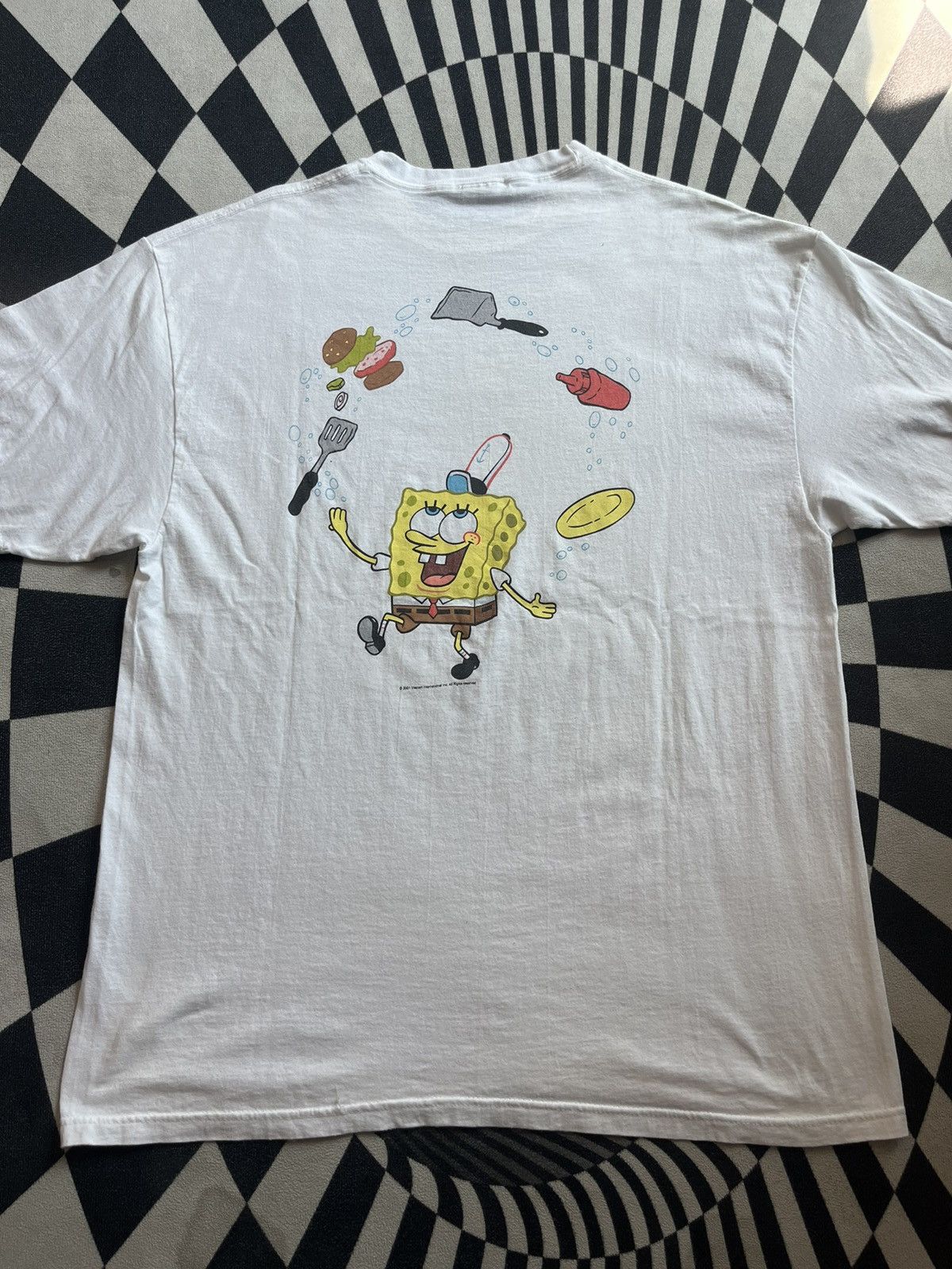 Cartoon Network Vintage Sponge Bob Krusty Krab Fine Dining STAFF 2001’s Tee Size US XL / EU 56 / 4 - 7 Thumbnail
