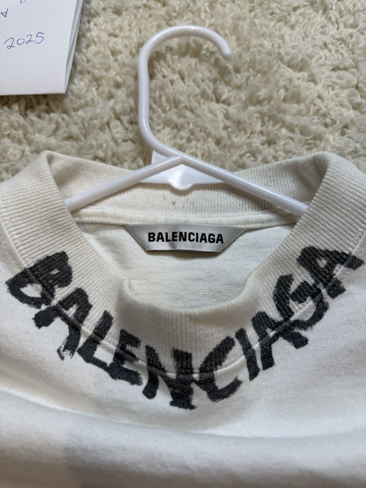 Balenciaga Balenciaga Scribble Curve Oversized Tshirt Size US S / EU 44-46 / 1 - 8 Thumbnail