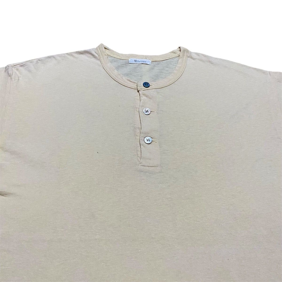 Y's for Men Rare‼️🔥Vintage Plain Y's for men Henley Neck T-Shirt Size US M / EU 48-50 / 2 - 3 Thumbnail