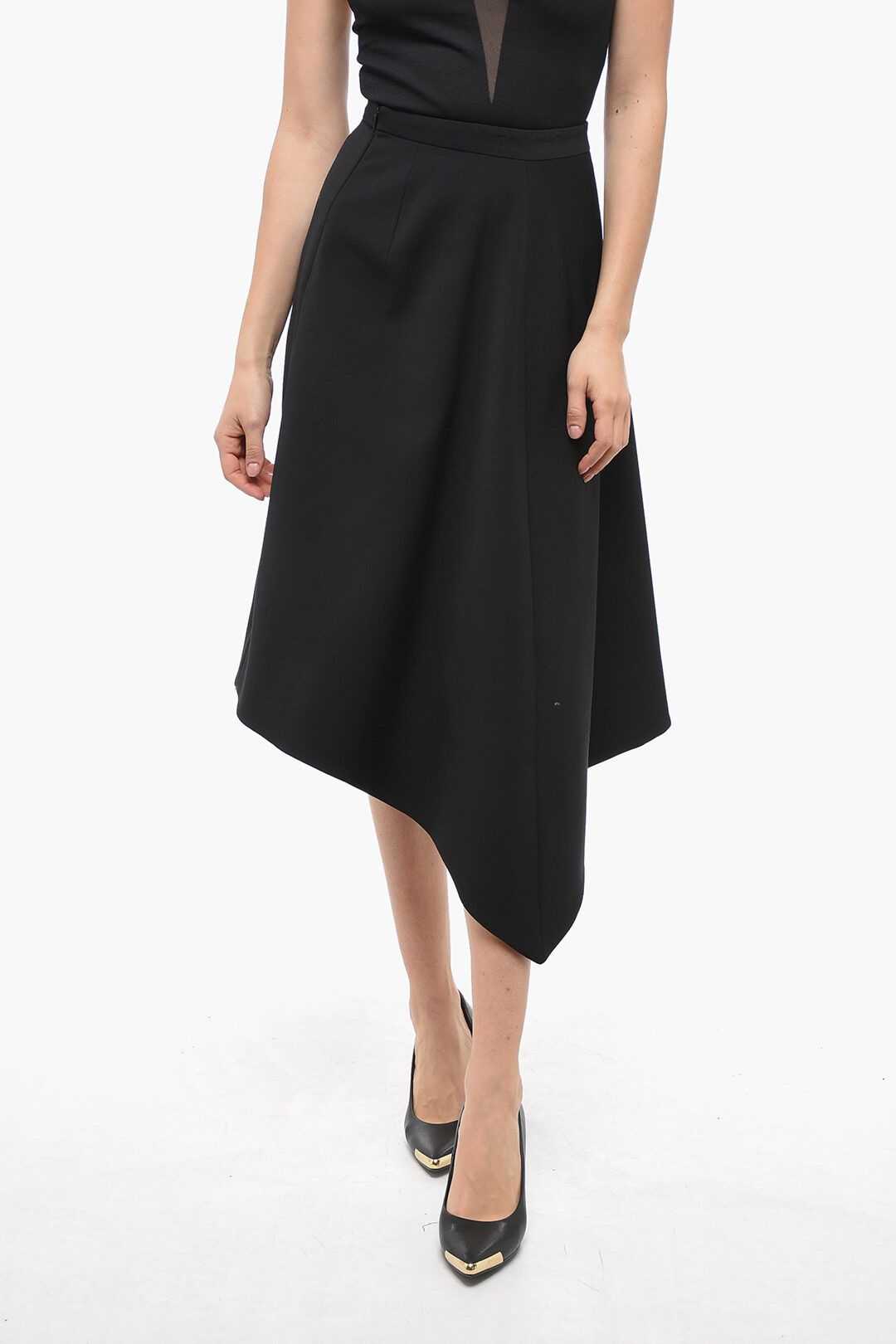 Vetements og1mm0824 Skirt with Split in Black Size 27" / US 4 / IT 40 - 1 Thumbnail