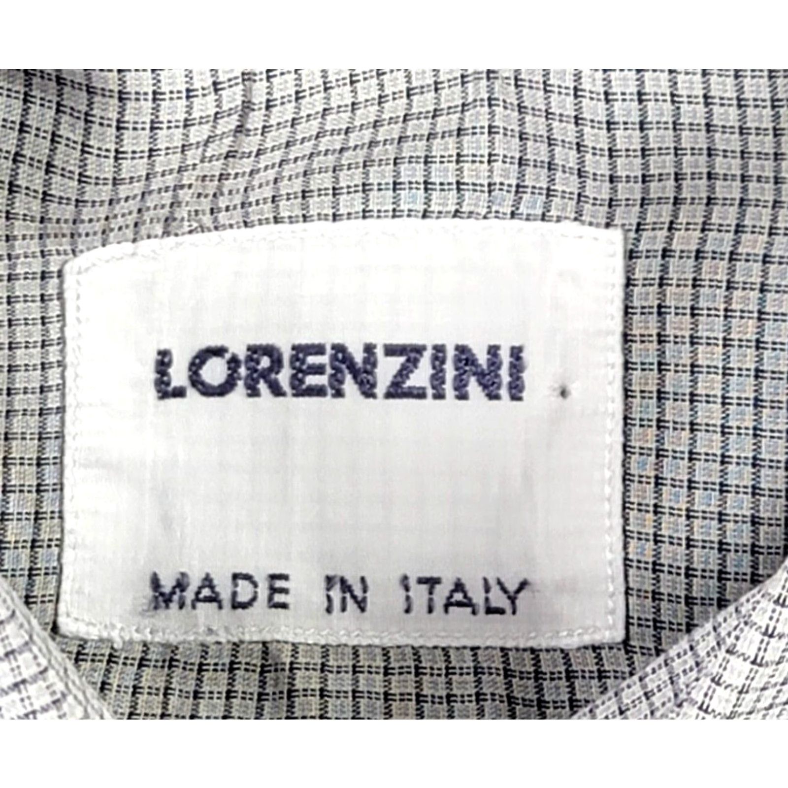 MadeMe Lorenzini Dress Shirt Mens Gray Long Sleeve Cotton 39-15.5-35/36 Italy Made M Size 40R - 7 Thumbnail