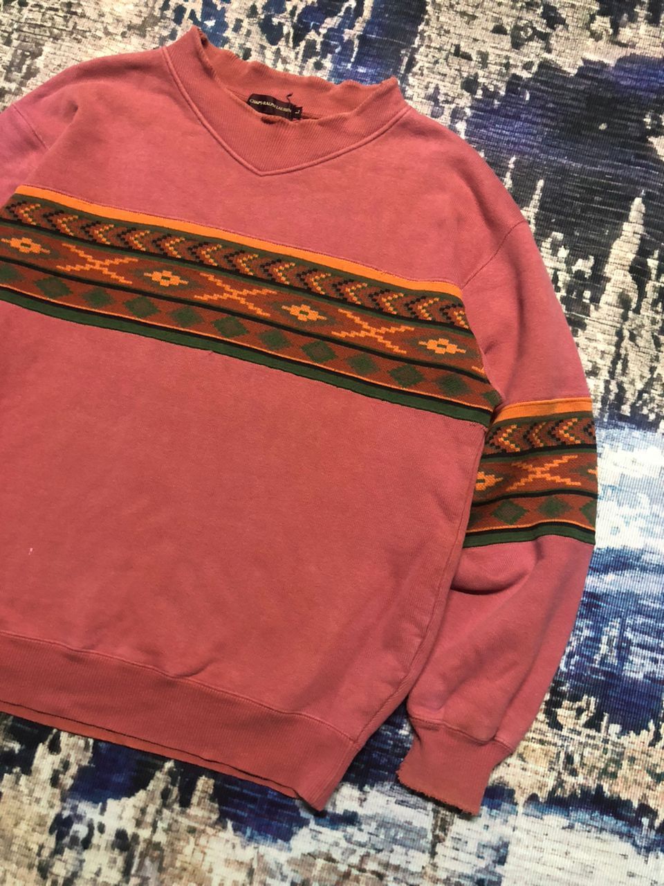 Chaps Ralph Lauren 90s Chaps Ralph Lauren Native Sweatshirt Stain Distressed Size US M / EU 48-50 / 2 - 3 Thumbnail