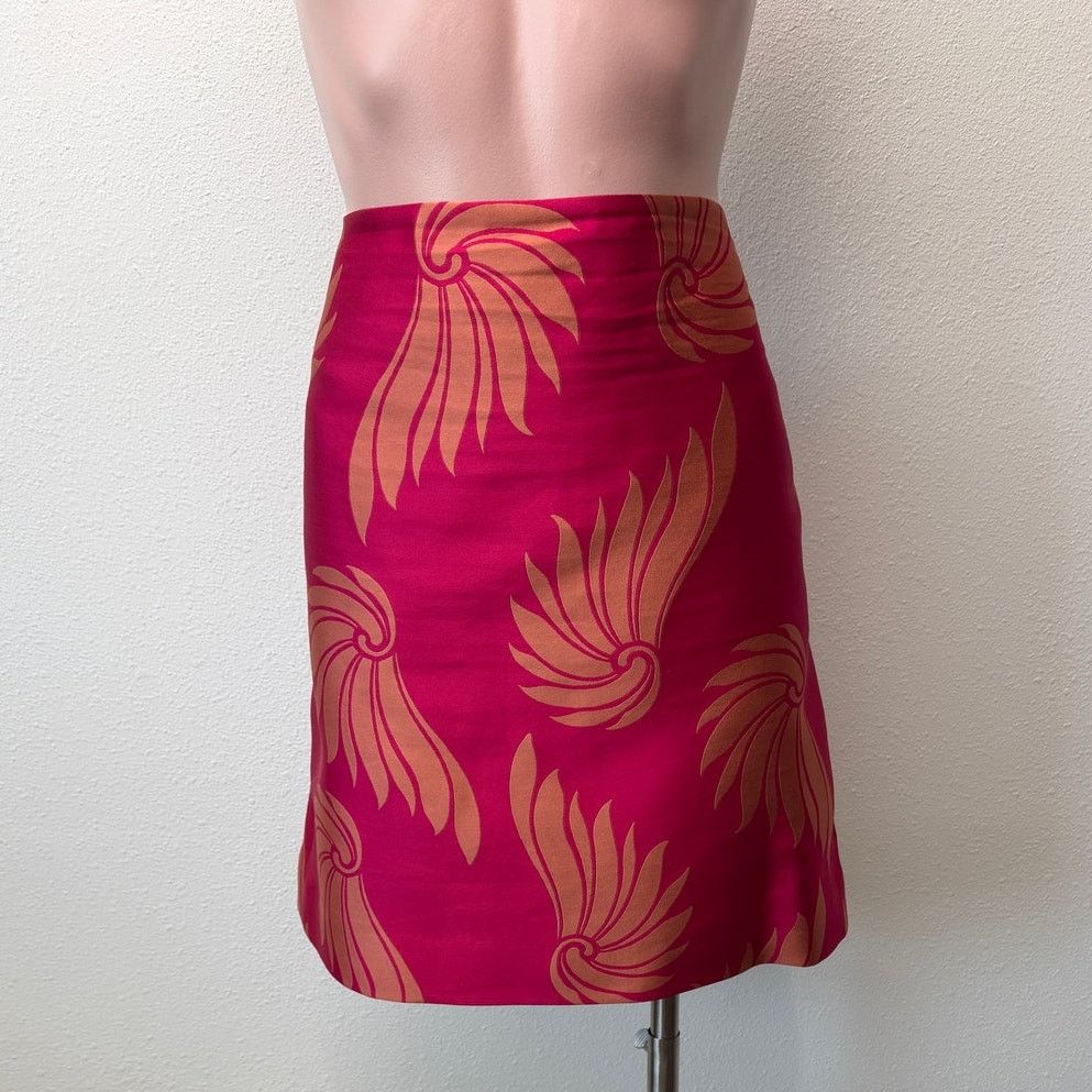 Dries Van Noten Dries Van Noten Fuchsia Peach Shell Silk Skirt US 12 Size 34" / US 12 / IT 48 - 2 Thumbnail