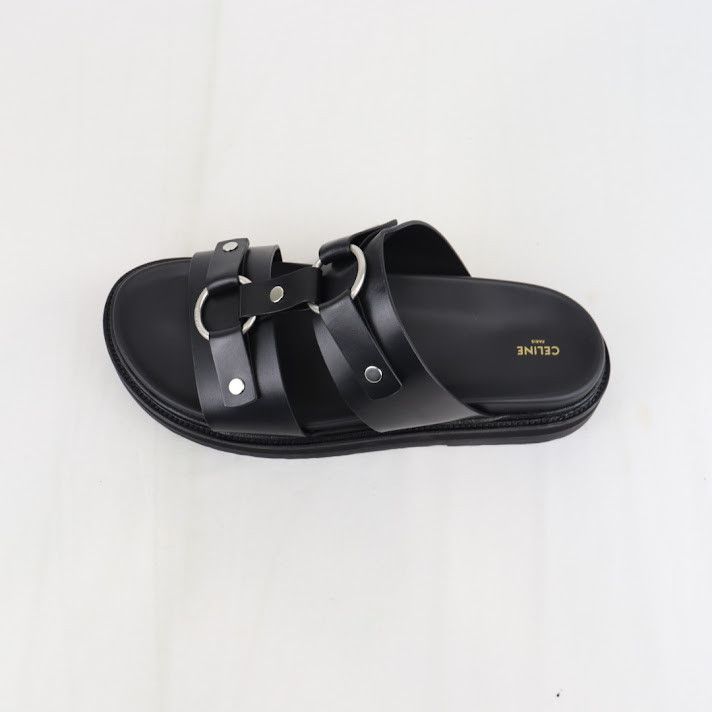 Celine o1rshd1 Slides 25 Tippi Sandals in Black Size US 11 / EU 44 - 9 Thumbnail